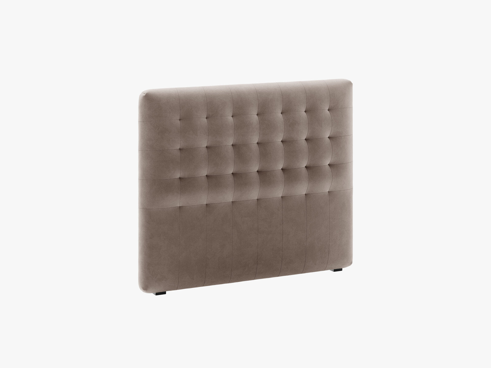 Micadoni Nova Samtiger Kopfteil 120 cm (H 95 cm) Samt Paris Warmes Grau 120x95