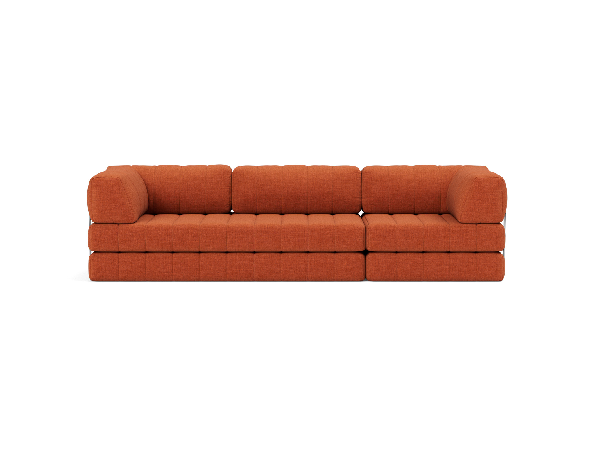Schlafsofa CozyPad Grand mit Armlehnen Chenille Esina 412-Rust-Orange