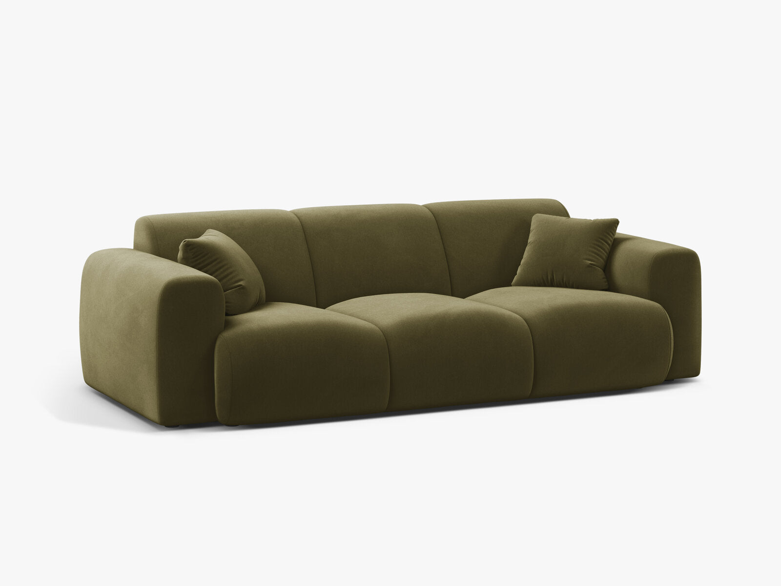 Micadoni Sofa Molino 3-Sitzer Samt Casino Hellgrün