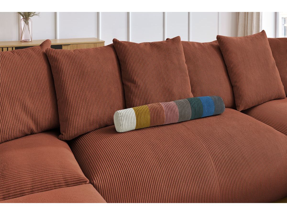 Bobochic Voltaire Wohnlandschaft 356 × 214 cm Cordsamt Orange Ecke rechts