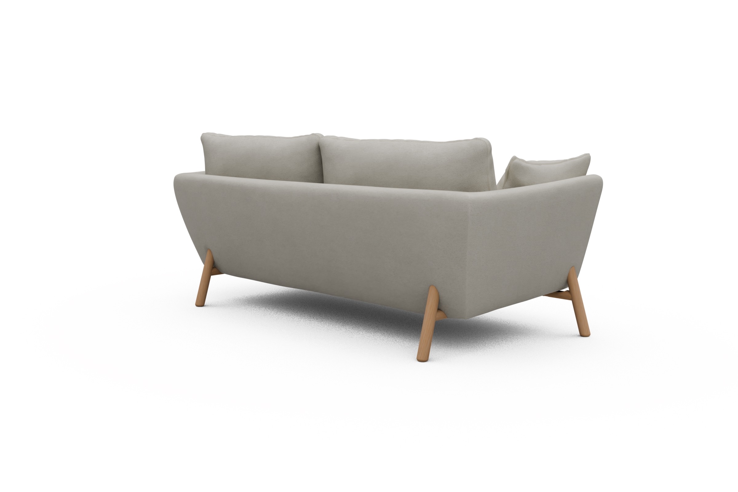 Sofa Emil 2-Sitzer Beinfarbe Eiche Natur Denari-Clean-Beige