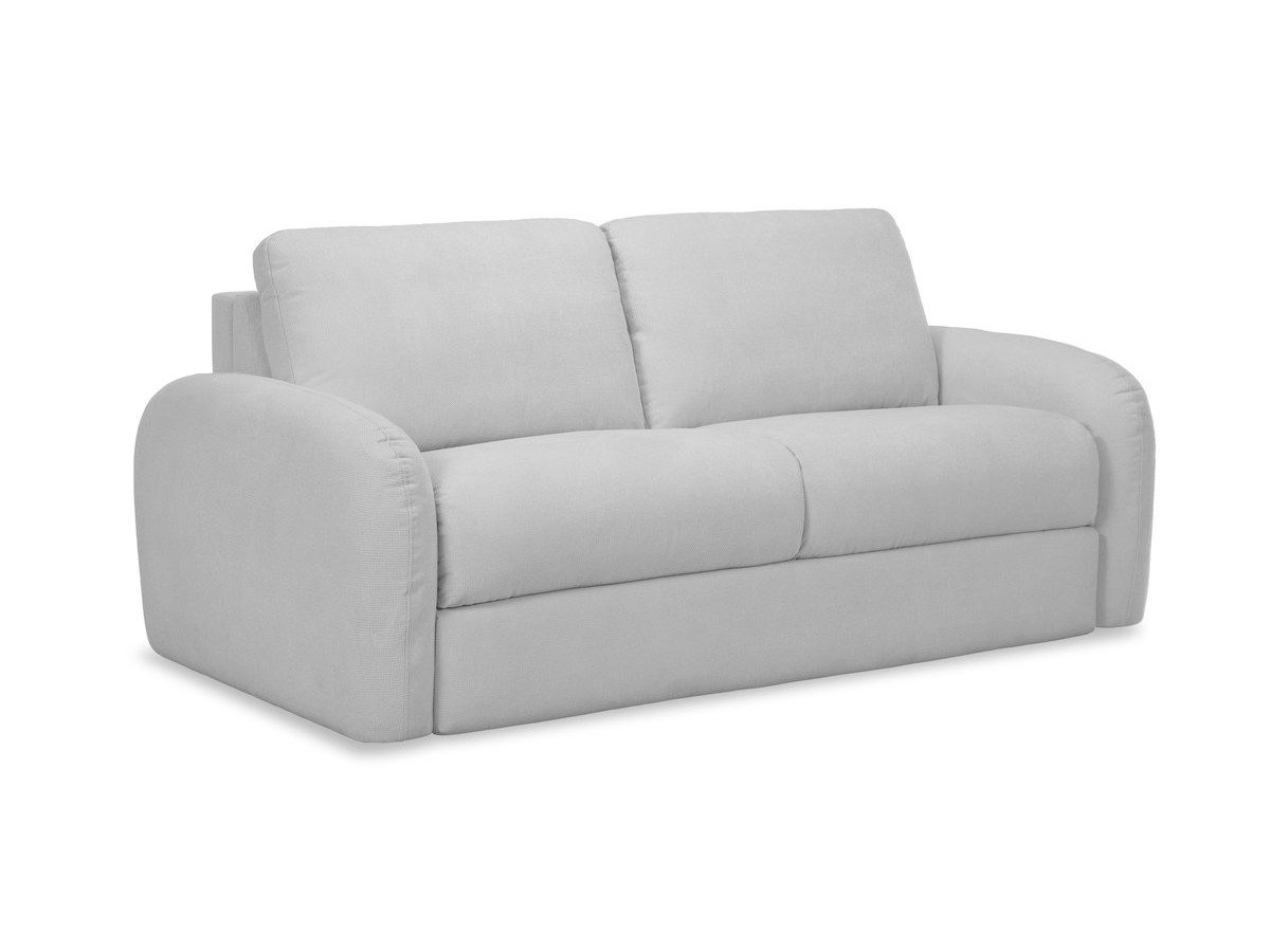 Bobochic Kenan Schlafsofa 3-Sitzer Stoff Hellgrau, Liegefläche 140 × 196 cm