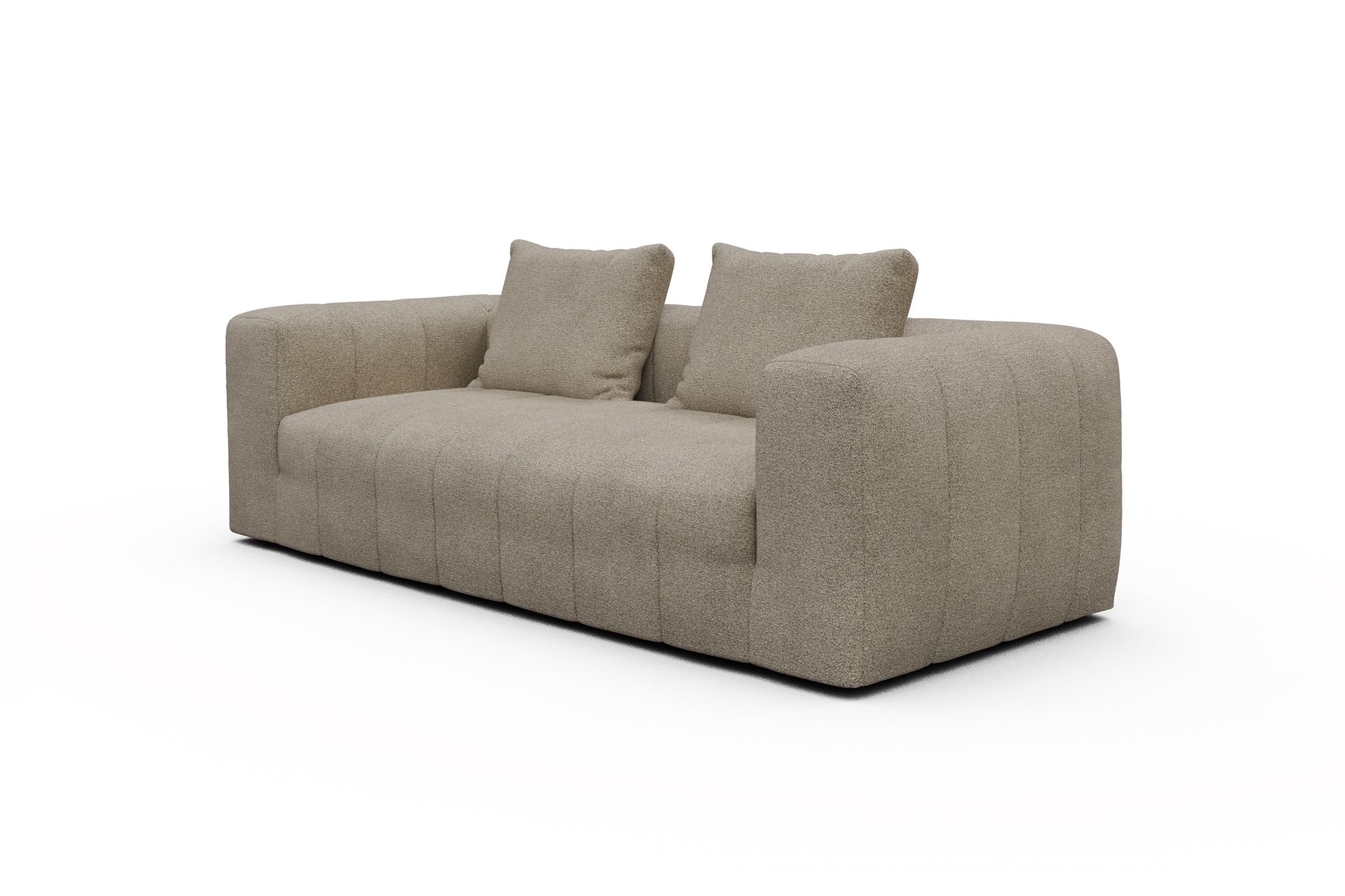 Sofa Hugo 3-Sitzer Boucle-Belge