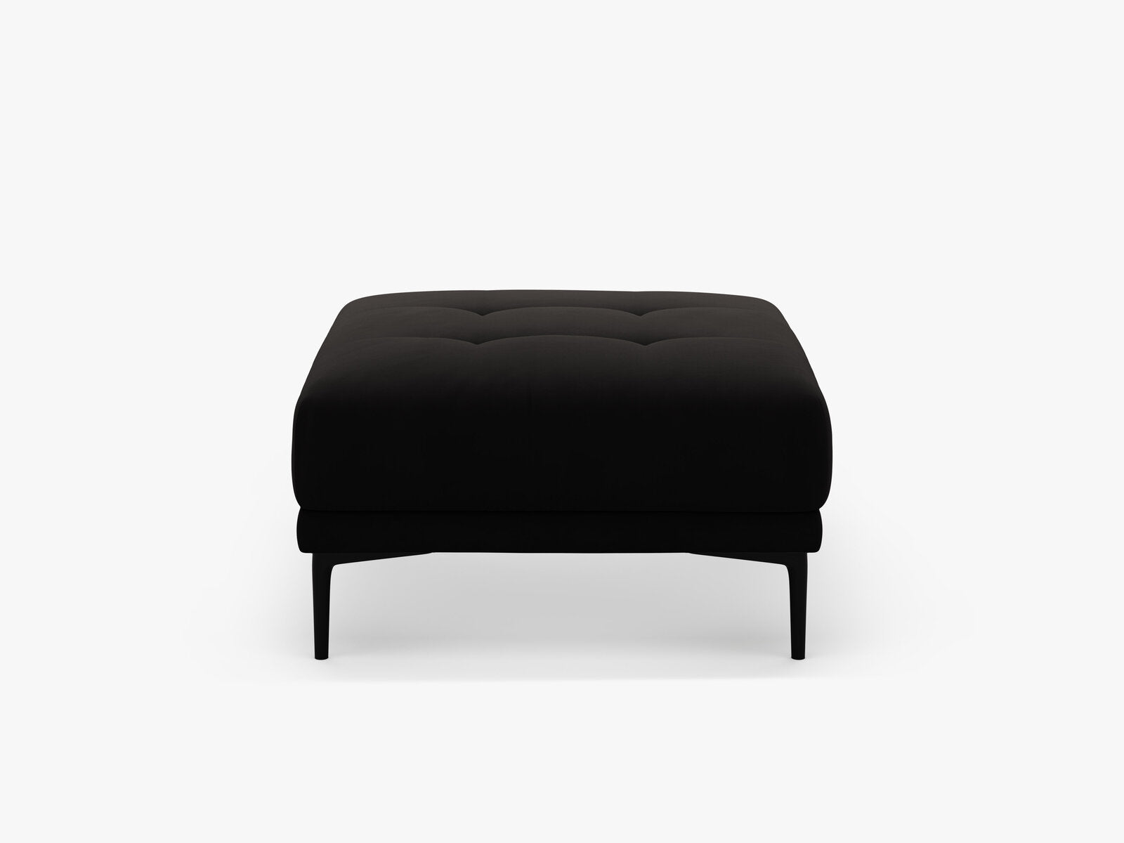 Micadoni Hocker Bemy 1-Sitzer Samt Schwarz