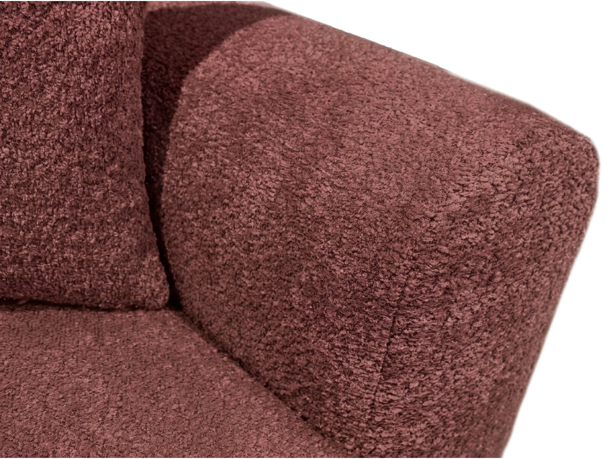 Bobochic Roxelane Schlafsofa 3-Sitzer mit Bettkasten Bouclé-Stoff Rot