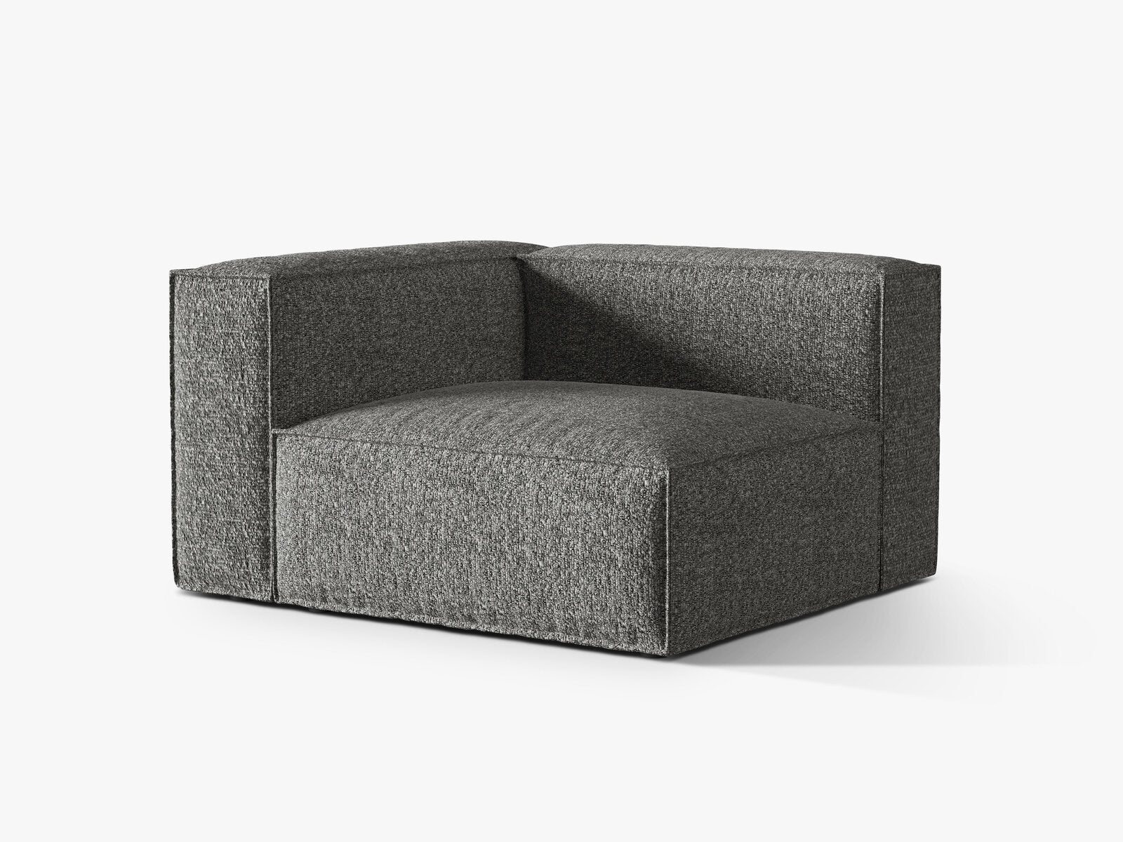 Micadoni Eckmodul Groß Nuria 1-Sitzer Links Boucle Graphit