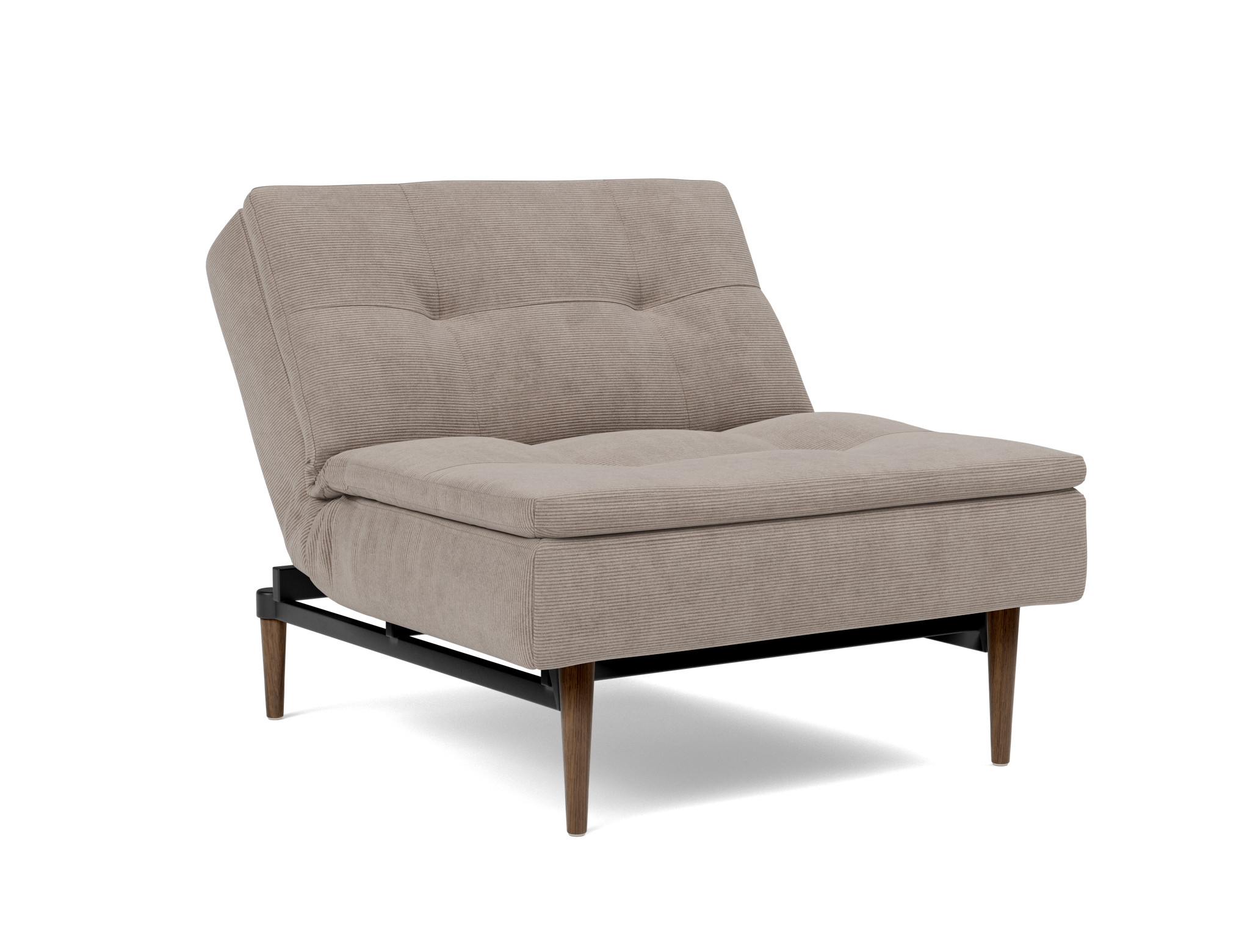 Sessel Dublexo Kord Cordufine 318-Beige Beine Styletto Eiche dunkel