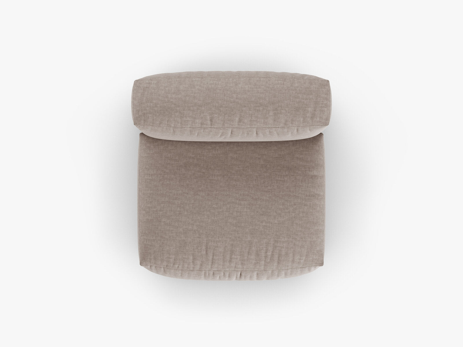Micadoni Mittelmodul Martina 1-Sitzer 90cm Sitztiefe Strukturierter Stoff Boston Dunkelbeige