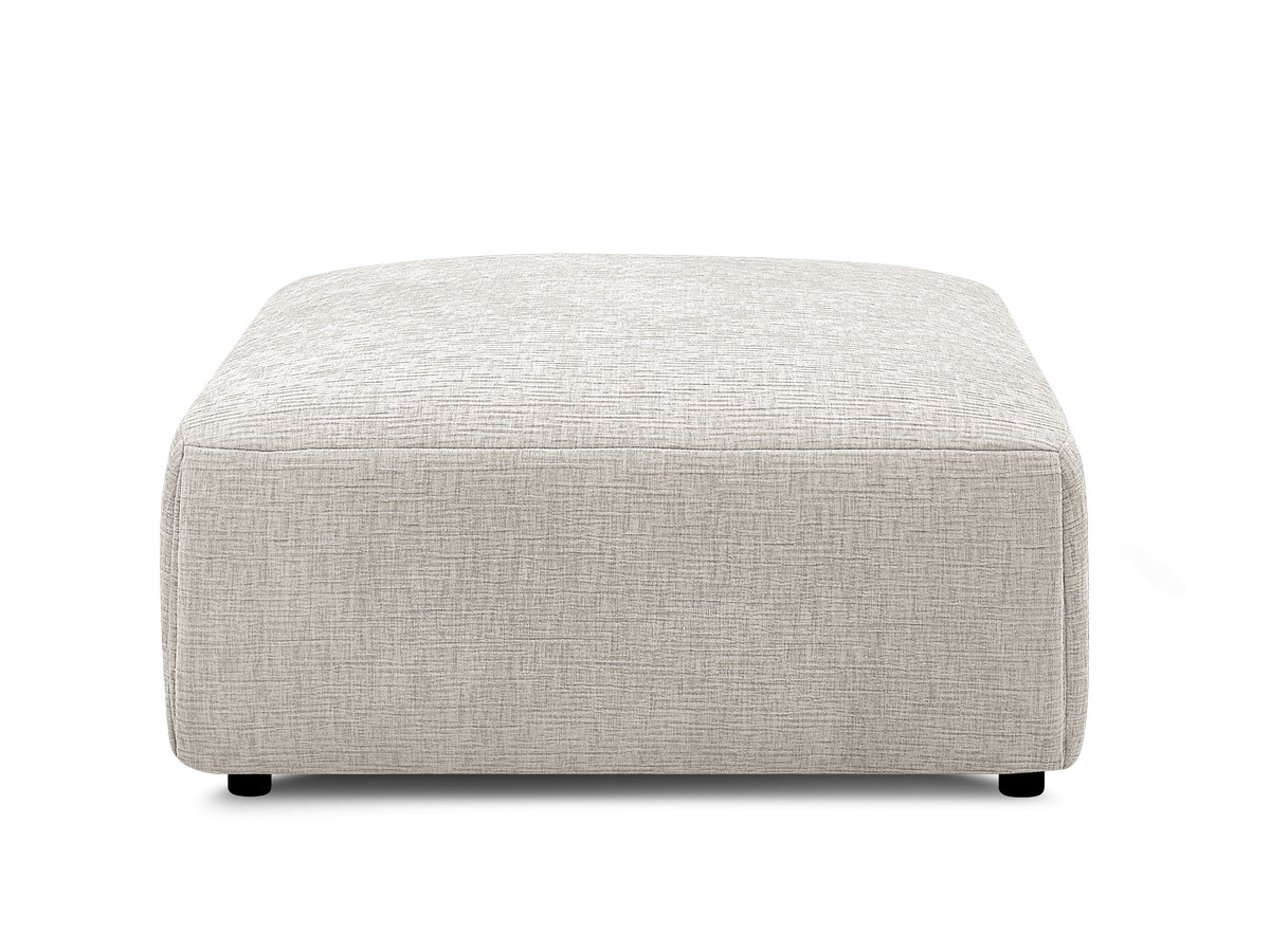 Bobochic Jana Pouf 94 × 114 cm Strukturstoff Beige