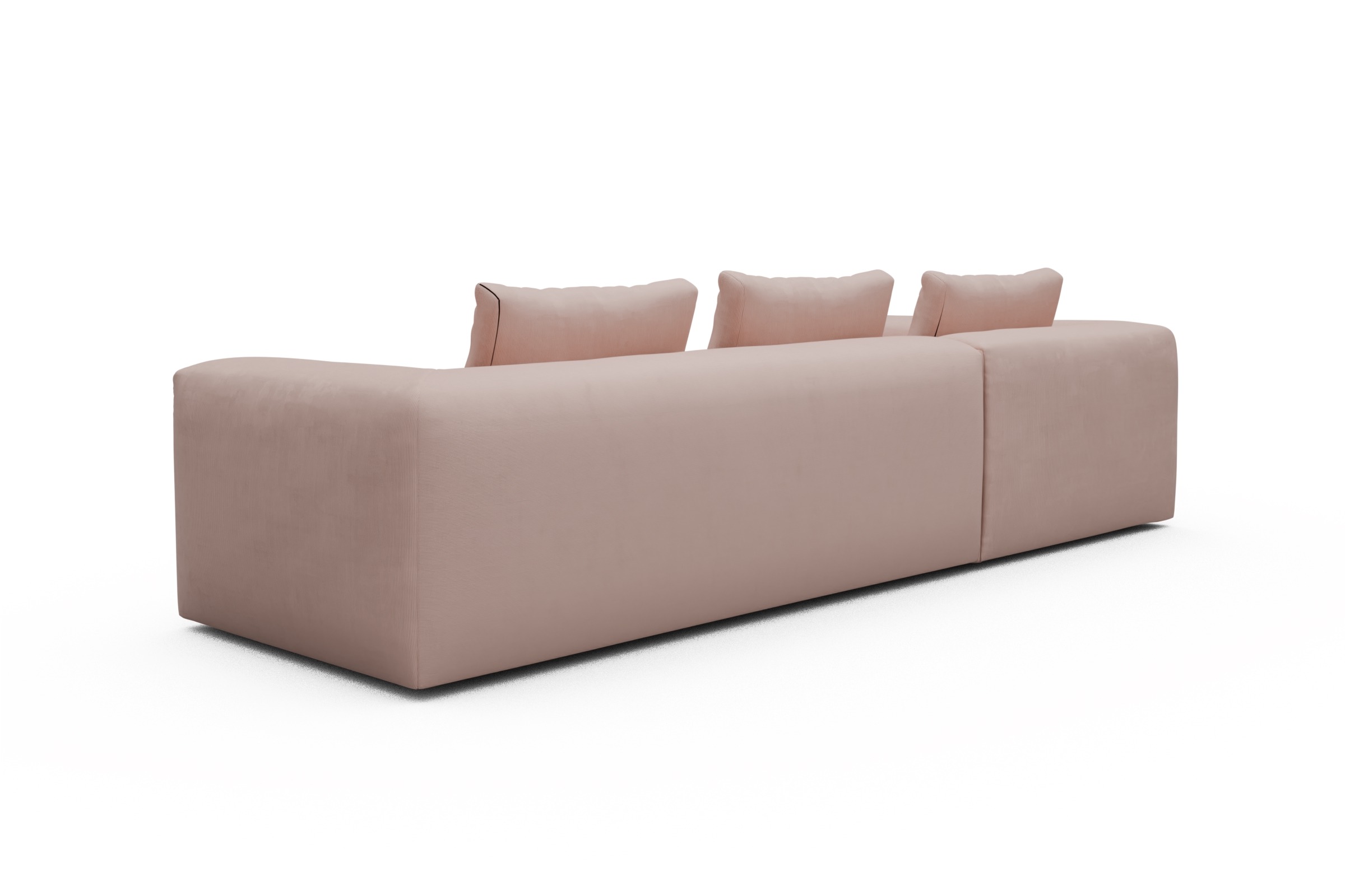 Ecksofa Fred Relax-Ecke links mit 2,5-Sitzer Cordufine-Blush