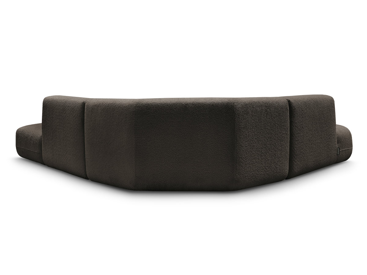 Bobochic Anda Ecksofa 279 × 264 cm Chenille Braun Ecke links