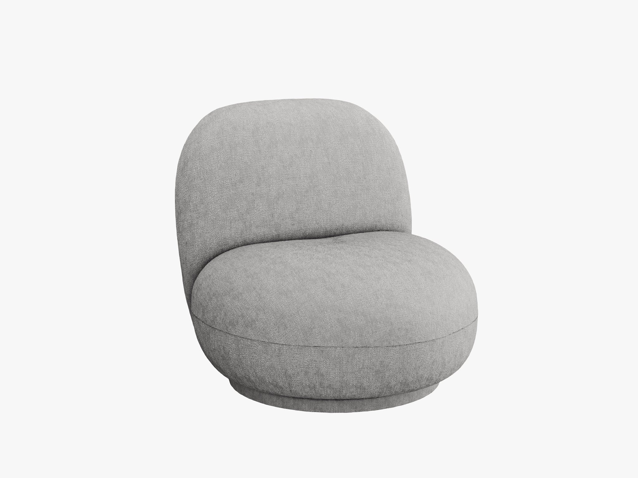 Micadoni Drehbarer Sessel Chuck Chenille Silber