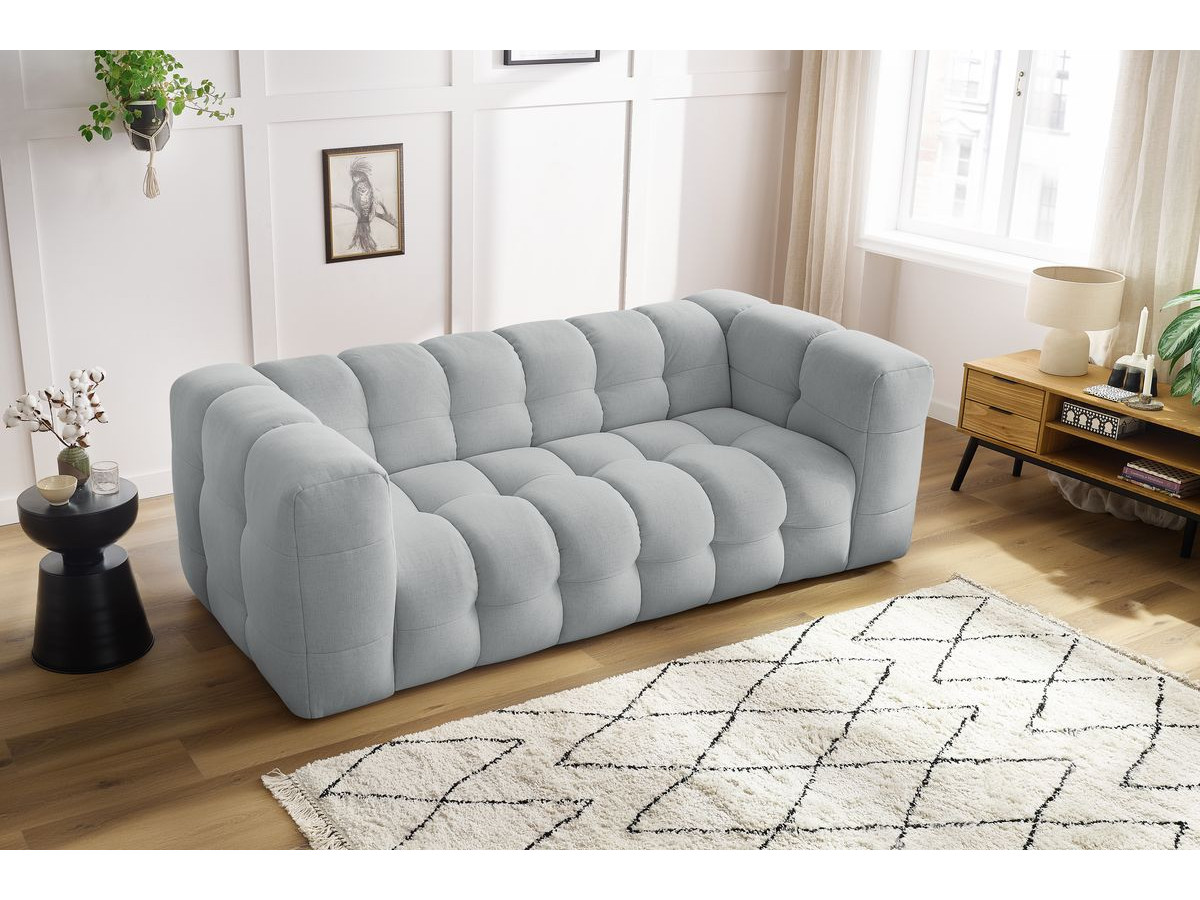 Bobochic Cloud Sofa 3-Sitzer Stoff Hellgrau