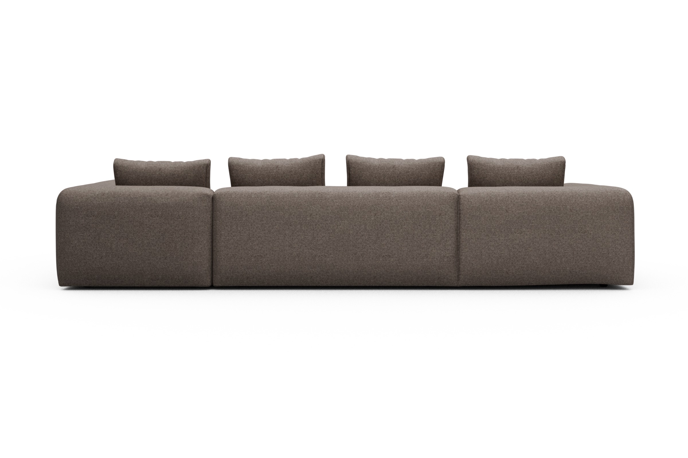 Wohnlandschaft Fred Chaiselongue links mit 2-Sitzer und lange Armlehne rechts Sama-Stone