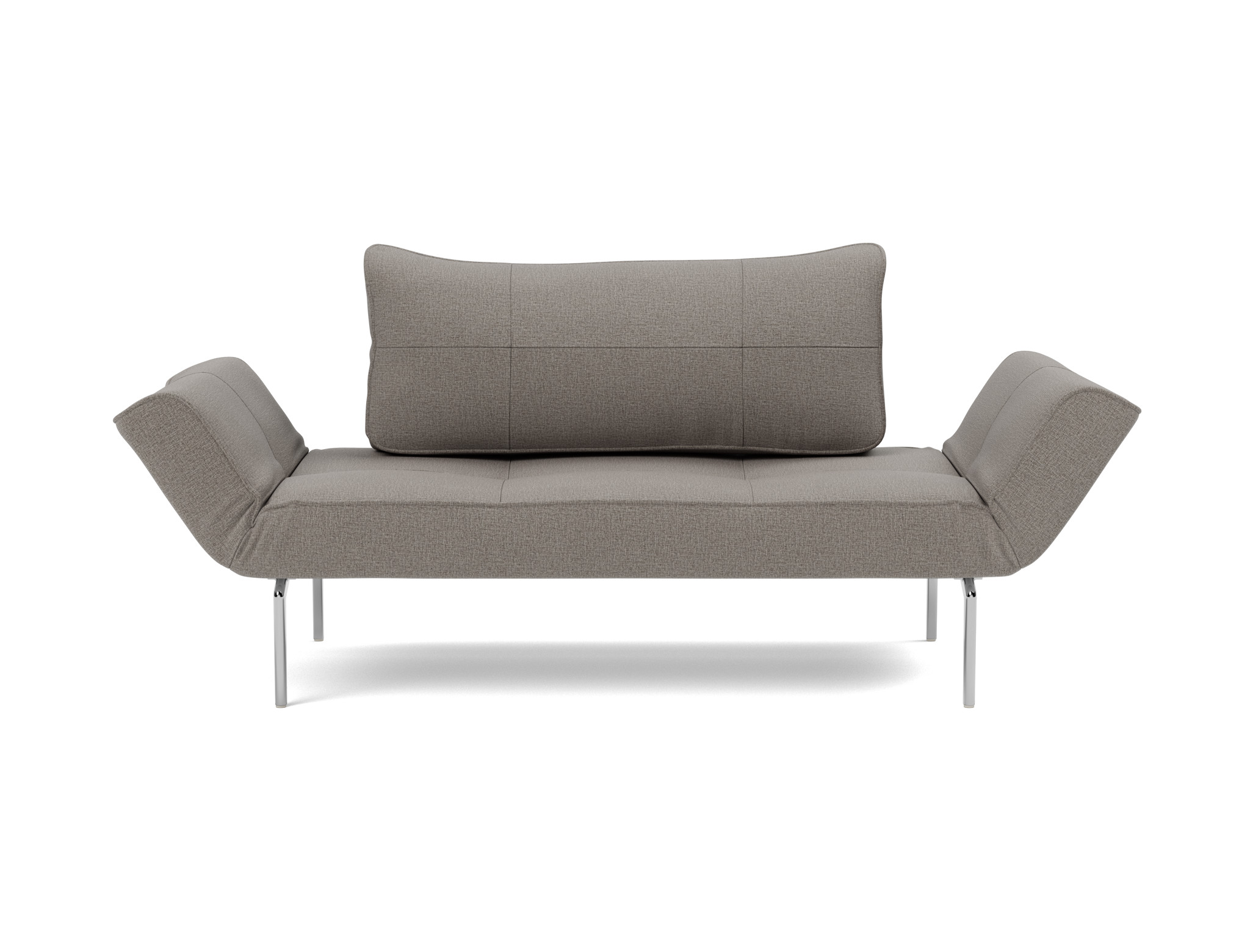 Tagesbett Zeal Flachgewebe Mixed Dance 521-Grey Beine Straw Aluminium