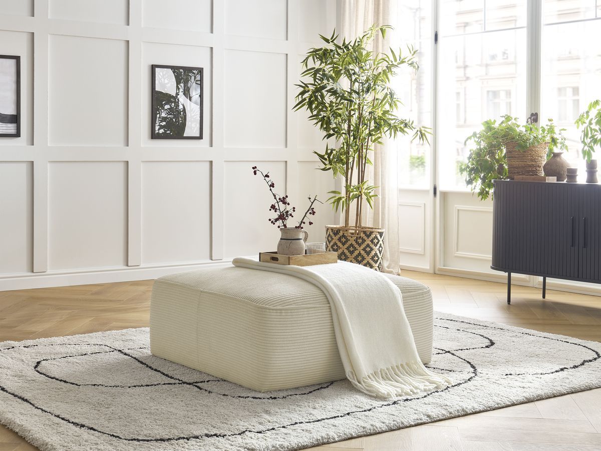 Bobochic Leopold Pouf Cordsamt Beige