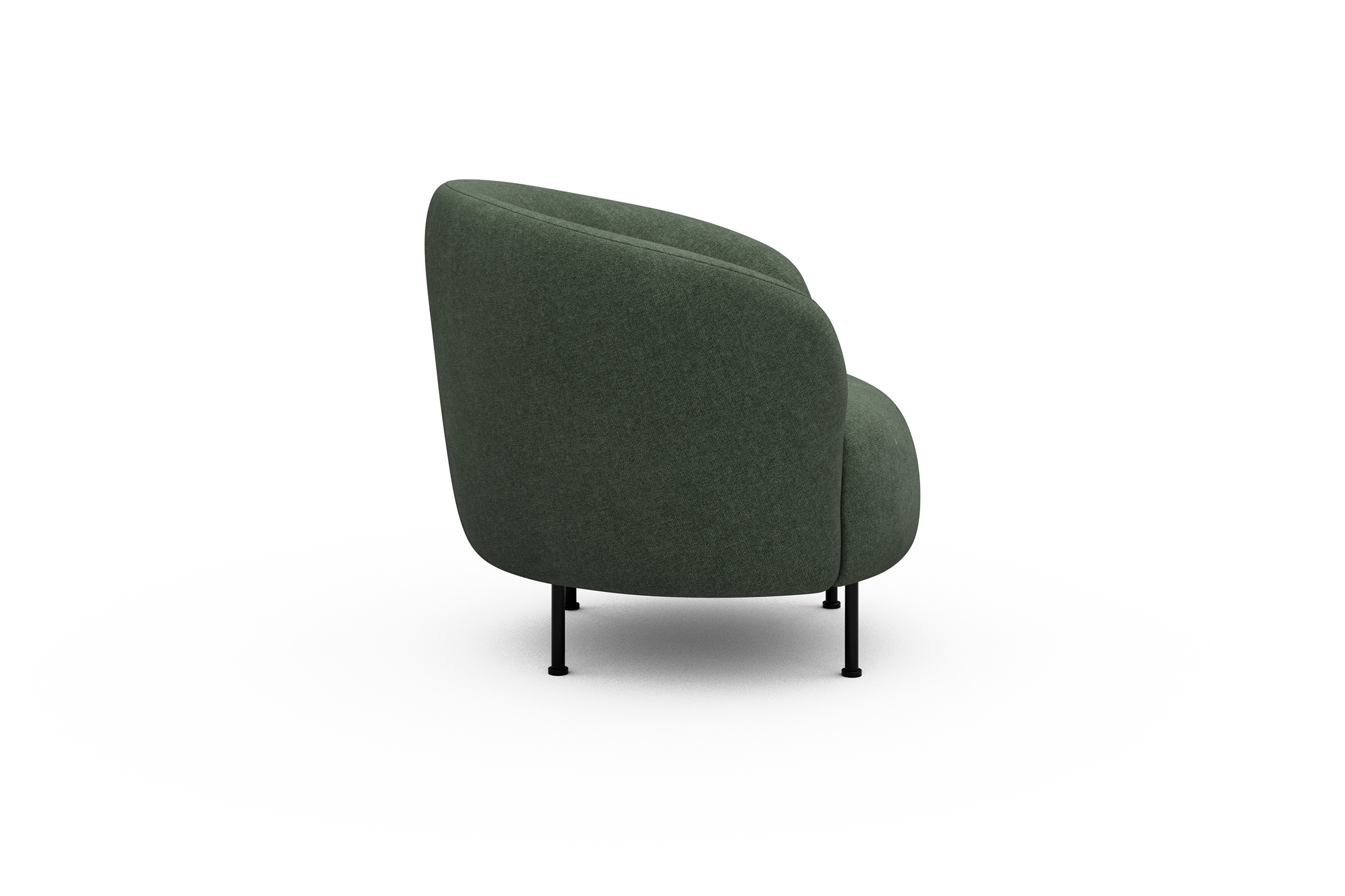 Sessel Ronda Metallbeine Schwarz Casone-Forest-Green