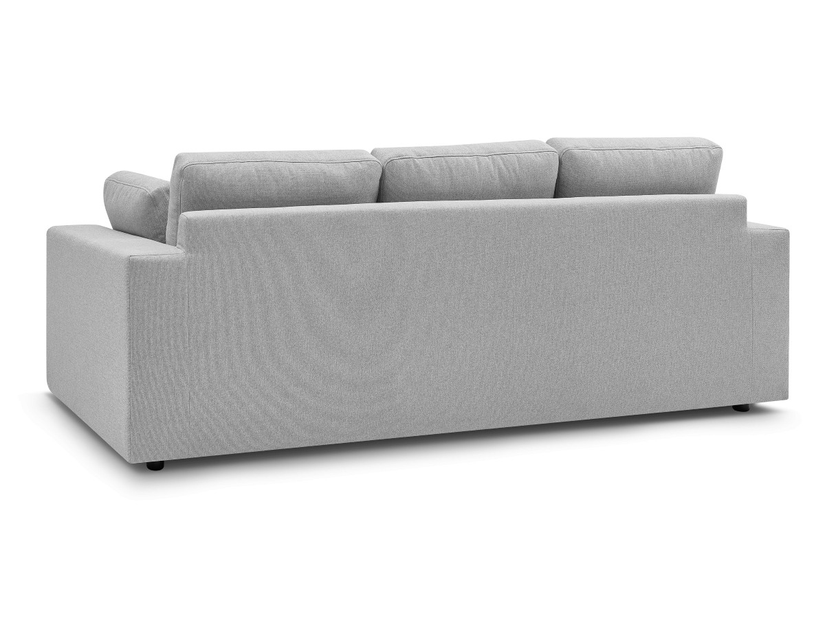 Bobochic Belair Sofa 3-Sitzer 220 × 93 cm Stoff Hellgrau