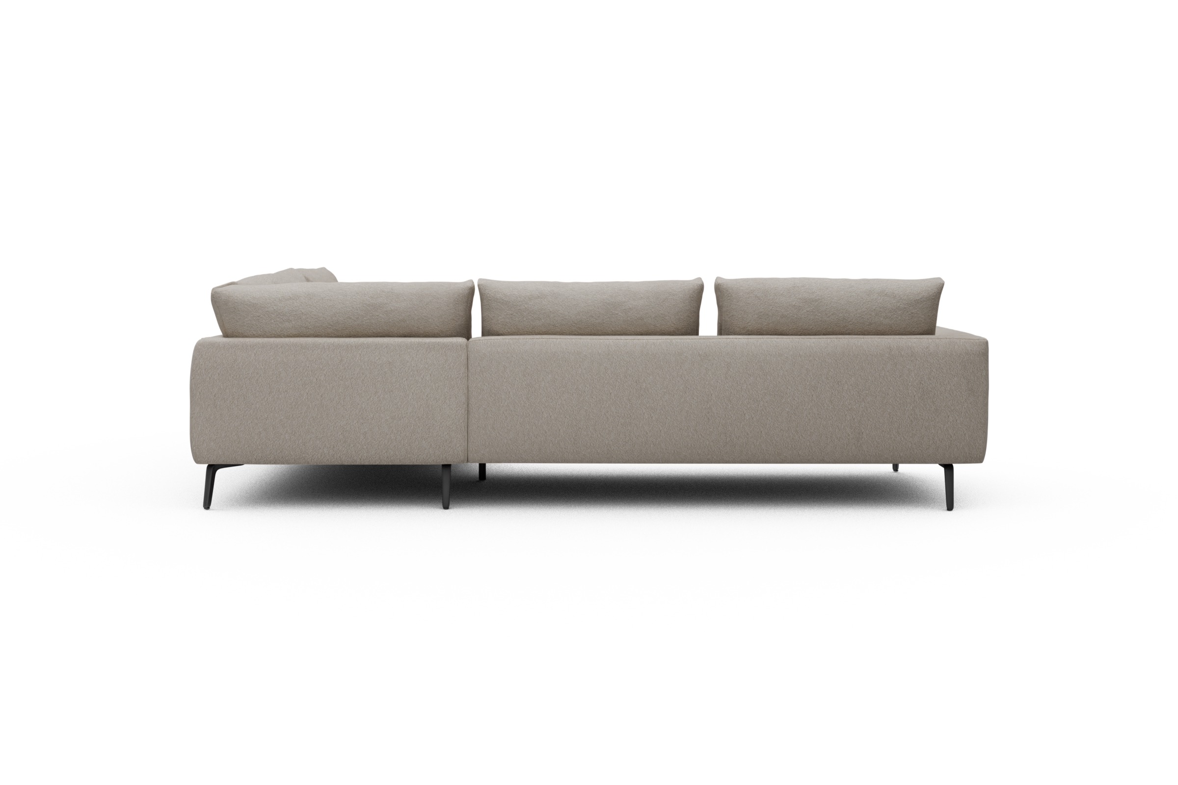 Ecksofa Karl Relax-Ecke rechts mit 2,5-Sitzer Aivi-Lace-Beige