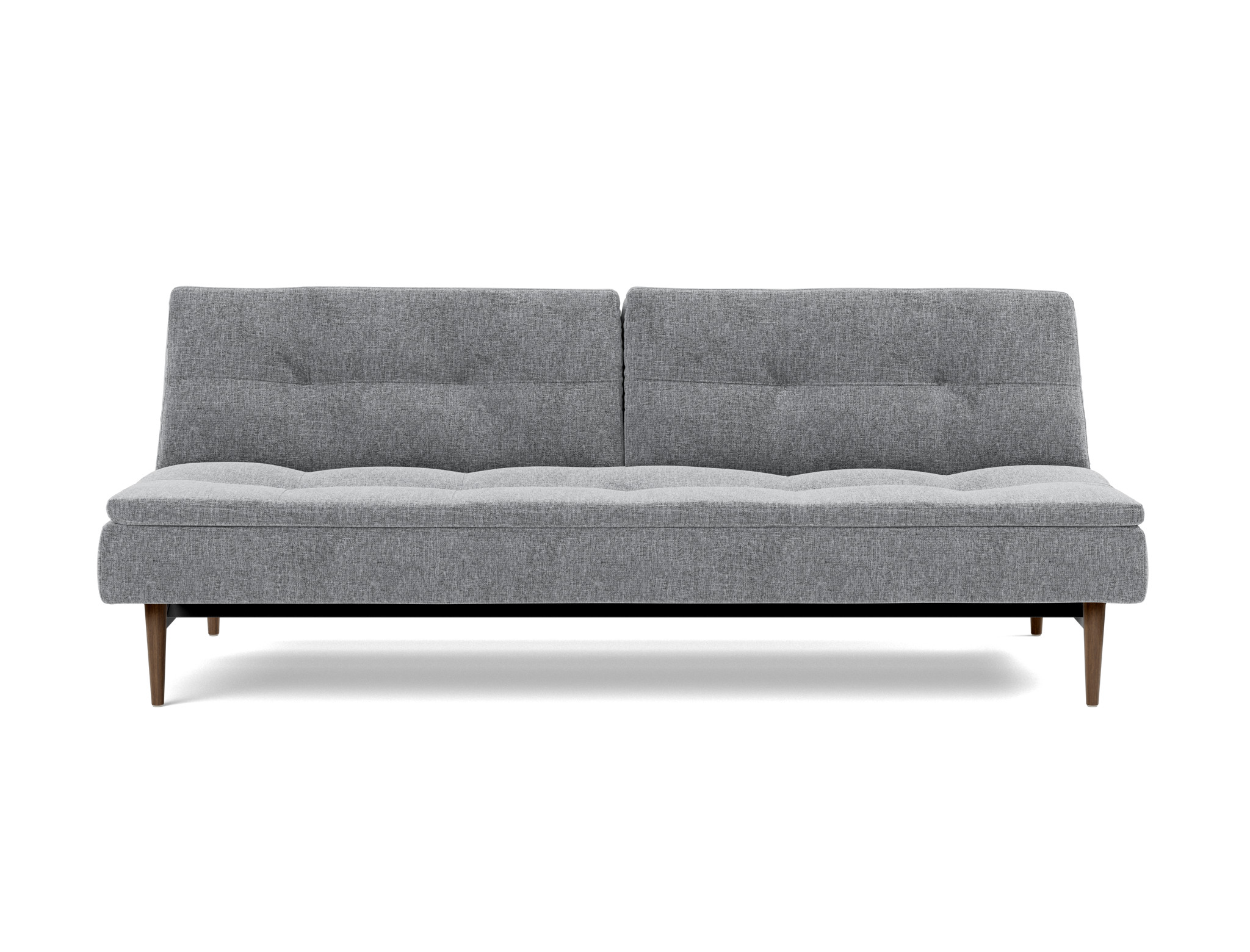 Schlafsofa Dublexo Strukturierter Stoff Twist 565-Granite Beine Styletto Eiche dunkel