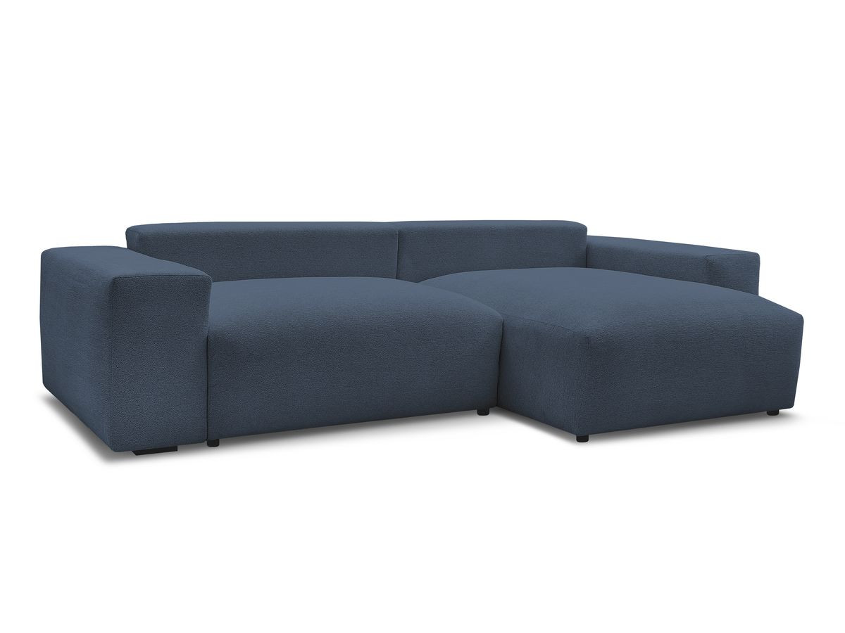 Bobochic Voltaire Ecksofa 310 × 174 cm Melange-Stoff Dunkelblau