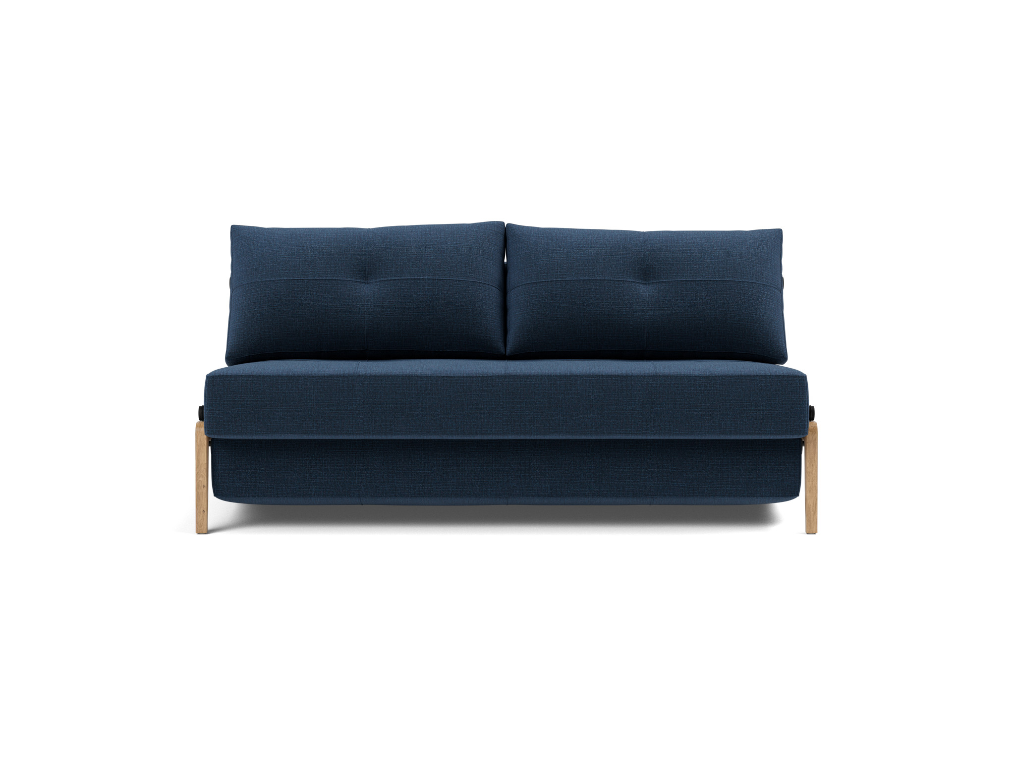 Schlafsofa Cubed 160 Chenille Esina 414-Indigo-Blue Beine Eiche