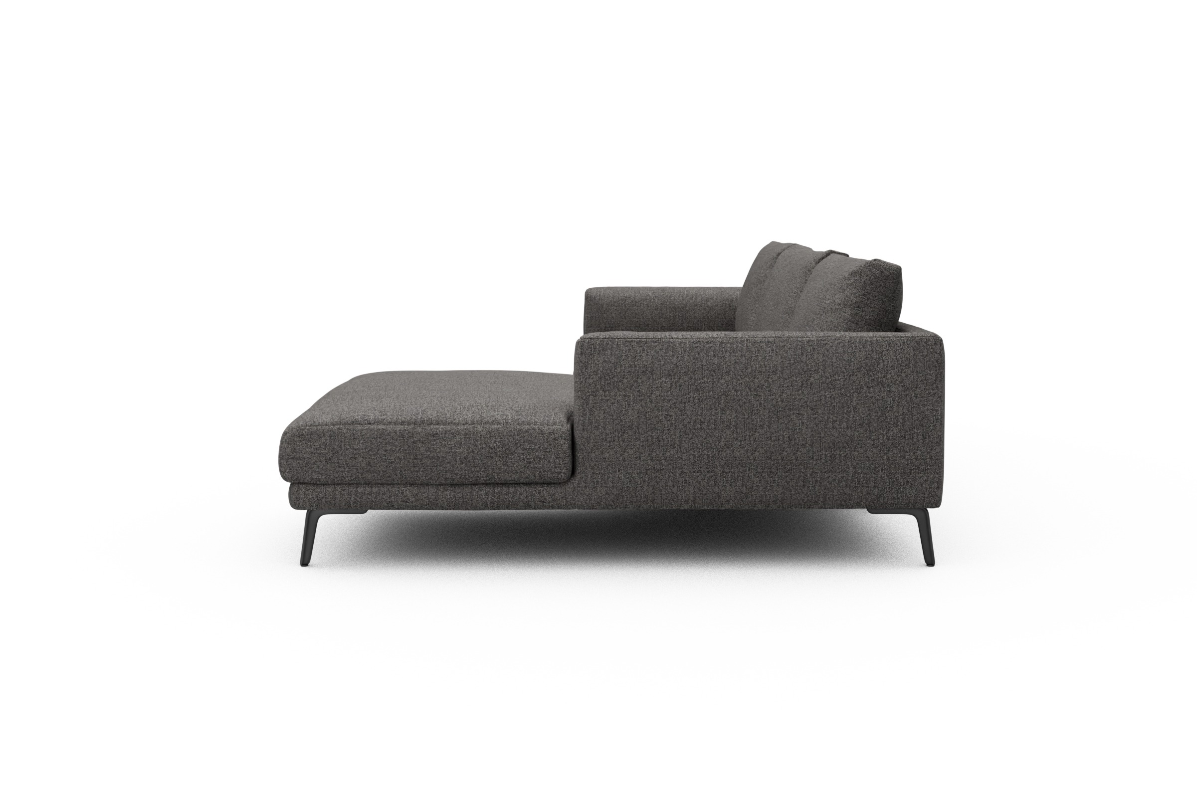 Ecksofa Karl Chaiselongue rechts mit 2,5-Sitzer Carreno-Salt-and-Pepper