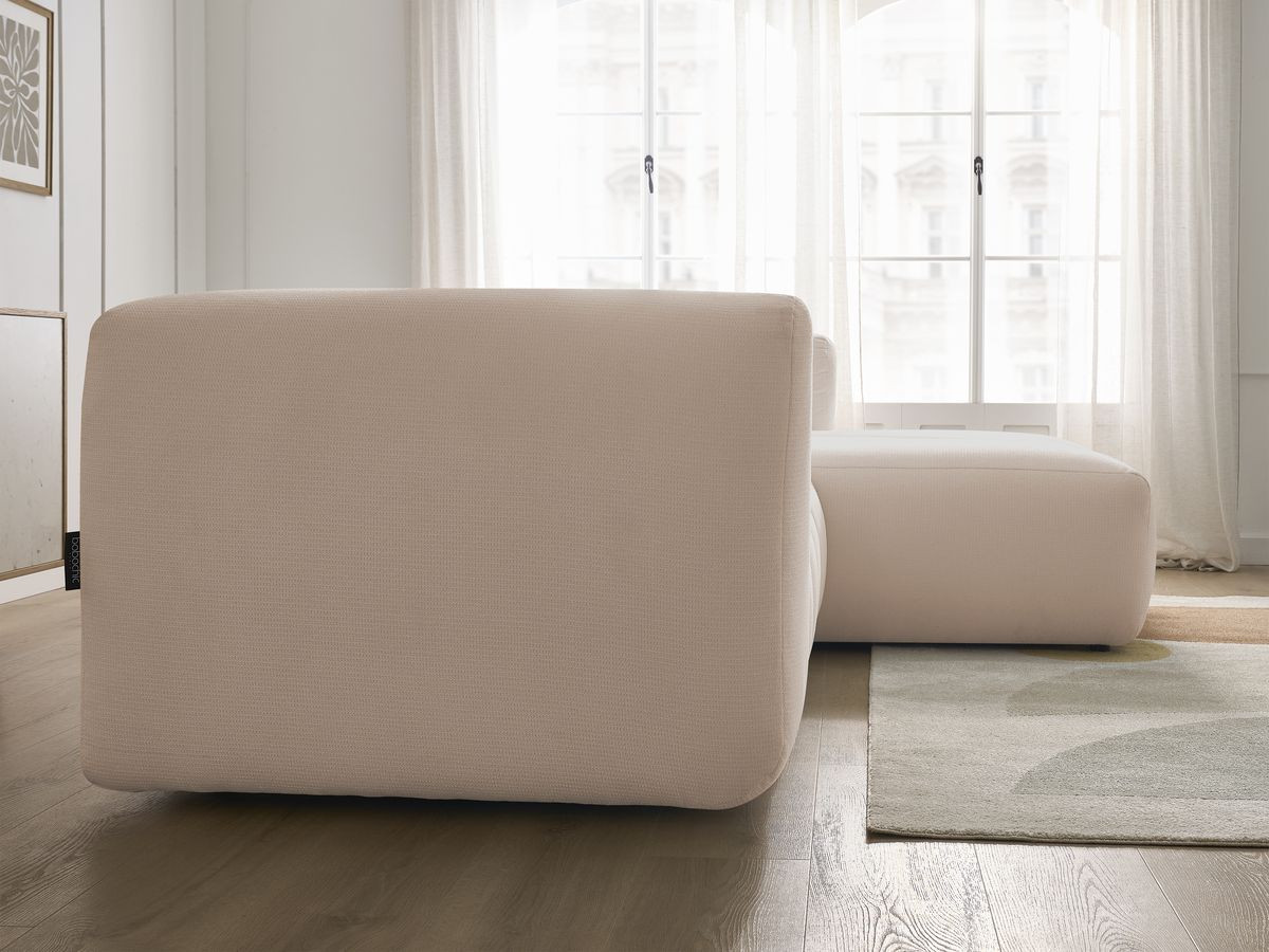 Bobochic Talia Ecksofa Melange-Stoff Beige Ecke rechts