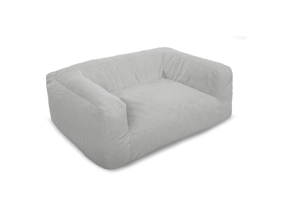 Bobochic Salto Hundekorb Kunstfell Hellgrau, Größe M (80 cm)