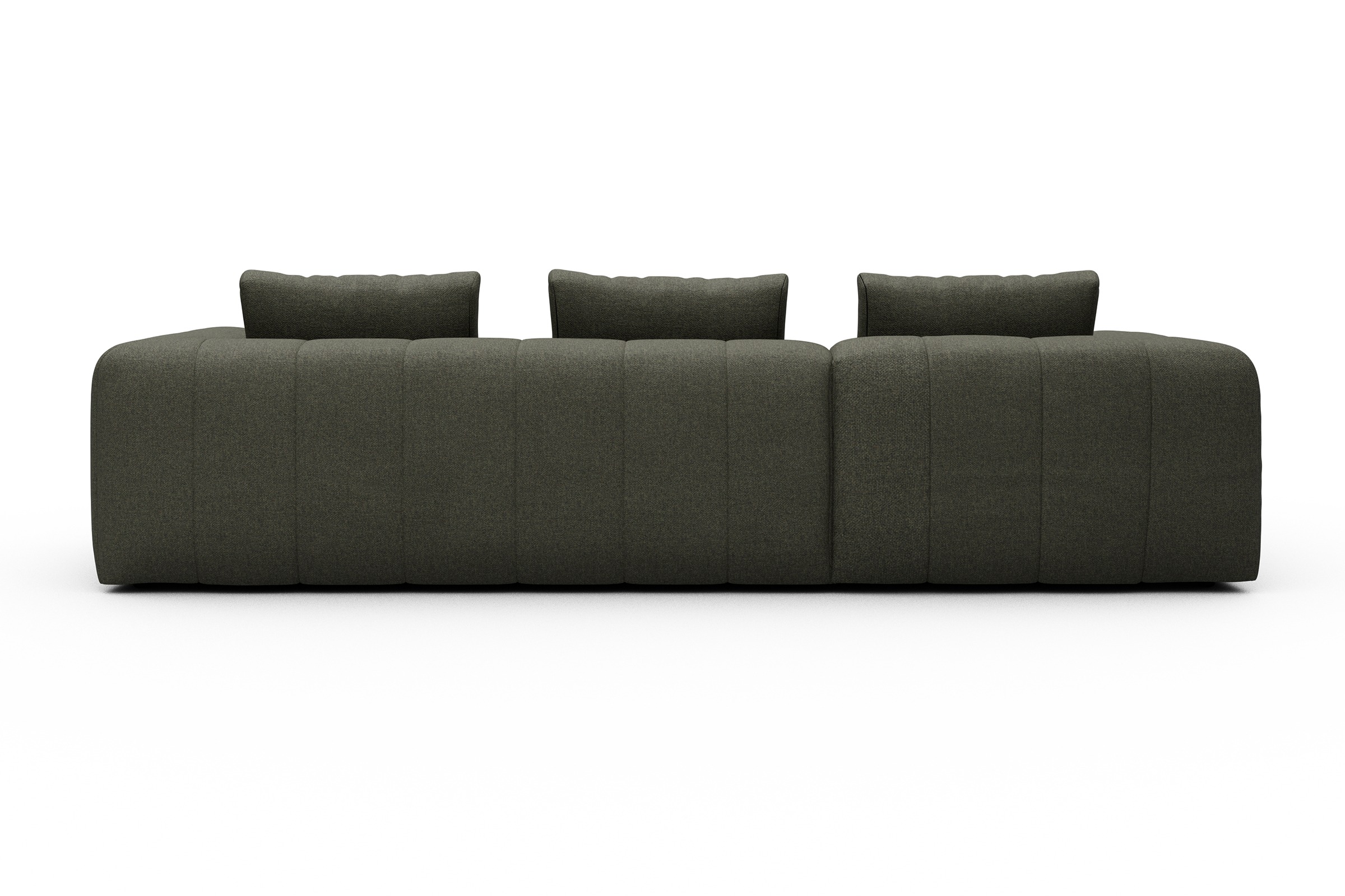 Ecksofa Hugo 2,5-Sitzer Armlehne rechts mit Chaiselongue Sama-Winter-Moss