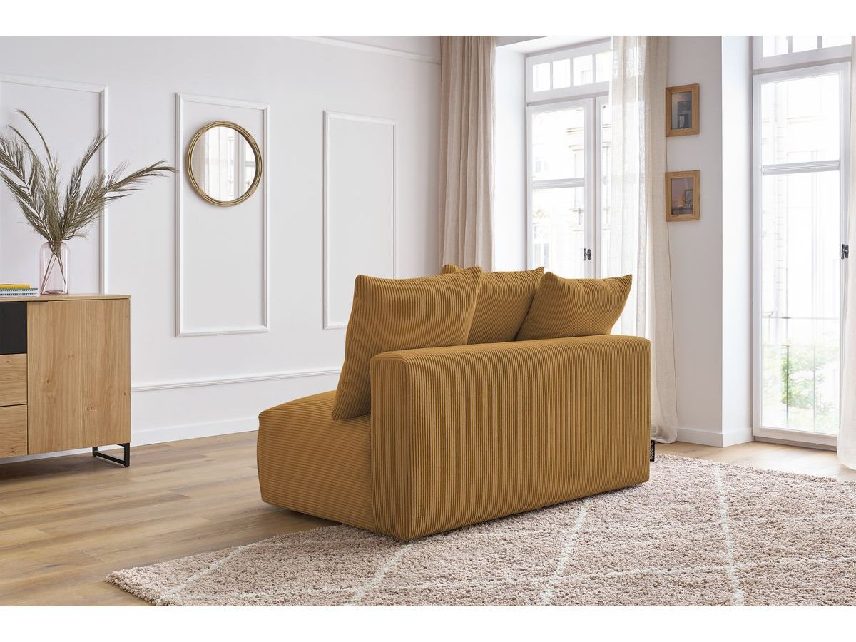 Bobochic Voltaire Sofamodul 2-Sitzer 142 × 100 cm Cordsamt Gelb