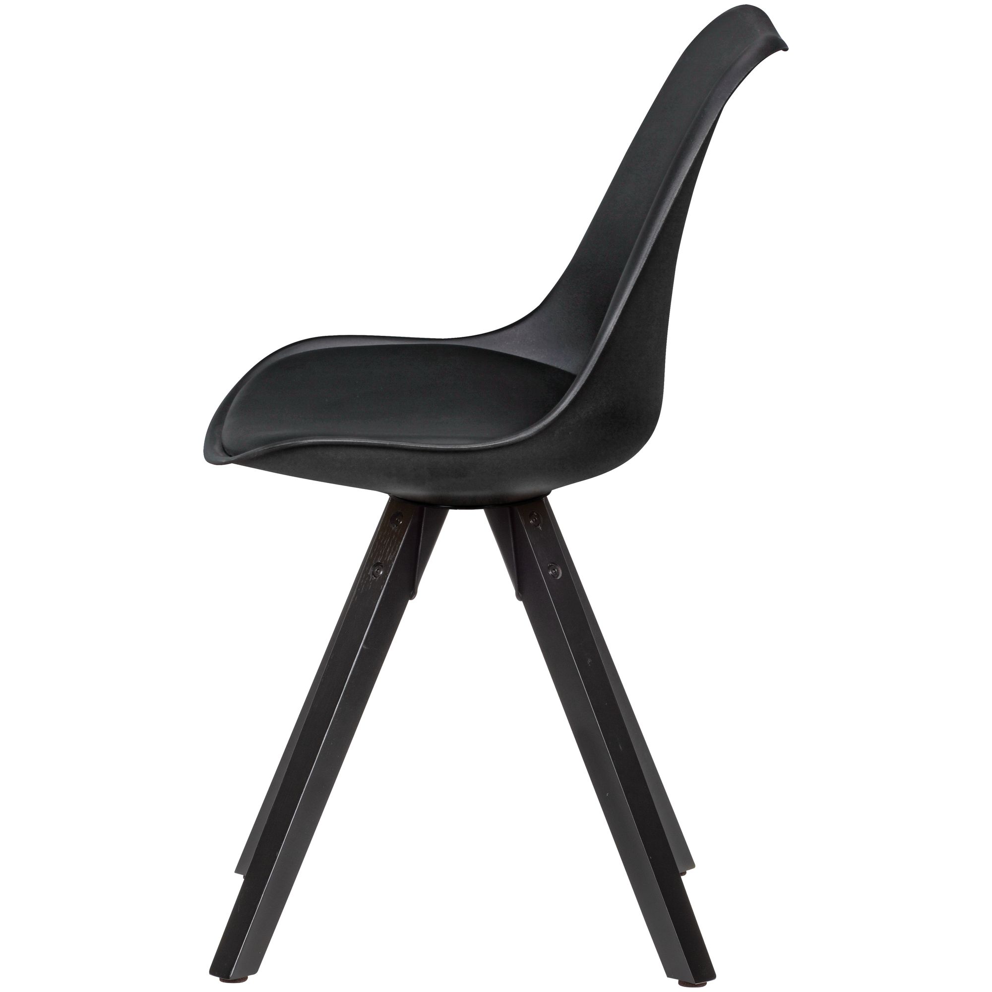 Esszimmerstuhl Vamdrup Kunstleder Schwarz 49 × 52 × 87 cm