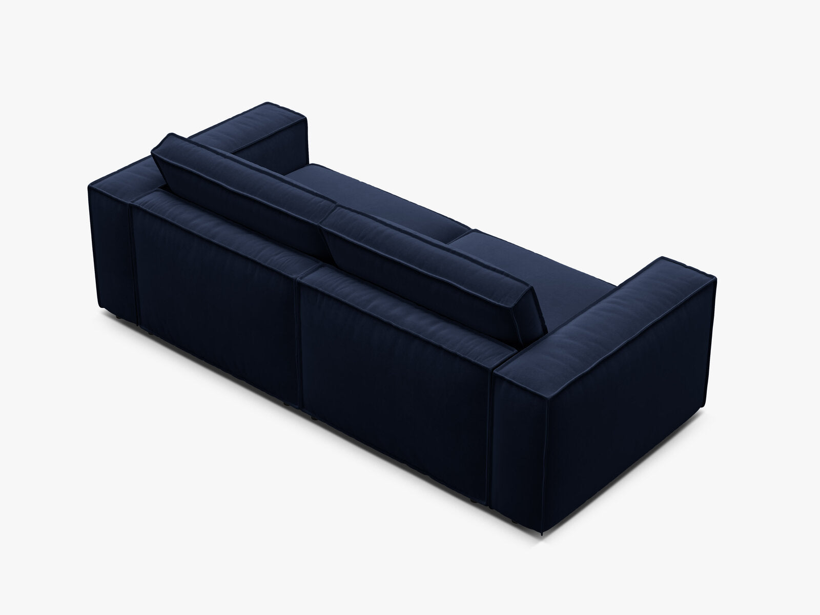 Micadoni modulares Sofa Pola 3-Sitzer Samt Salvador Königsblau
