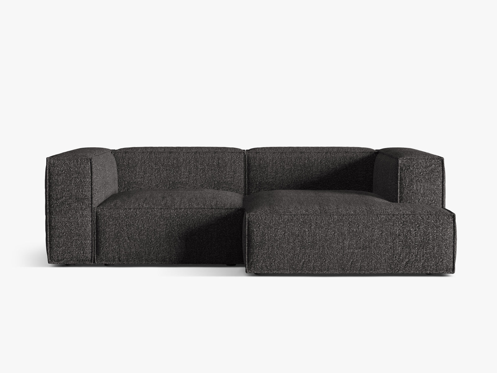 Micadoni Ecksofa Nuria 3-Sitzer Rechts Boucle Anthrazit