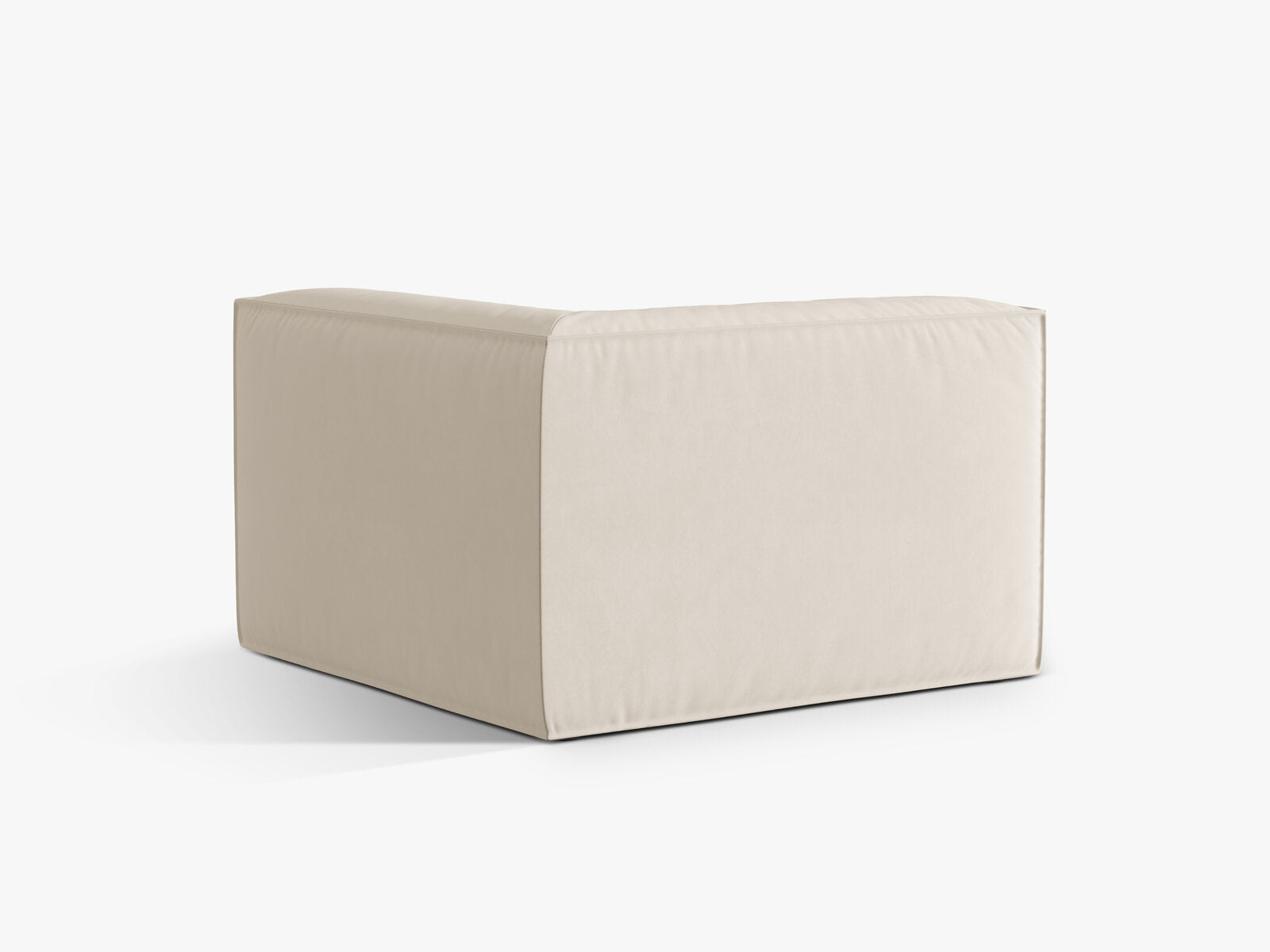 Micadoni Eckmodul Nuria 1-Sitzer Samt Beige