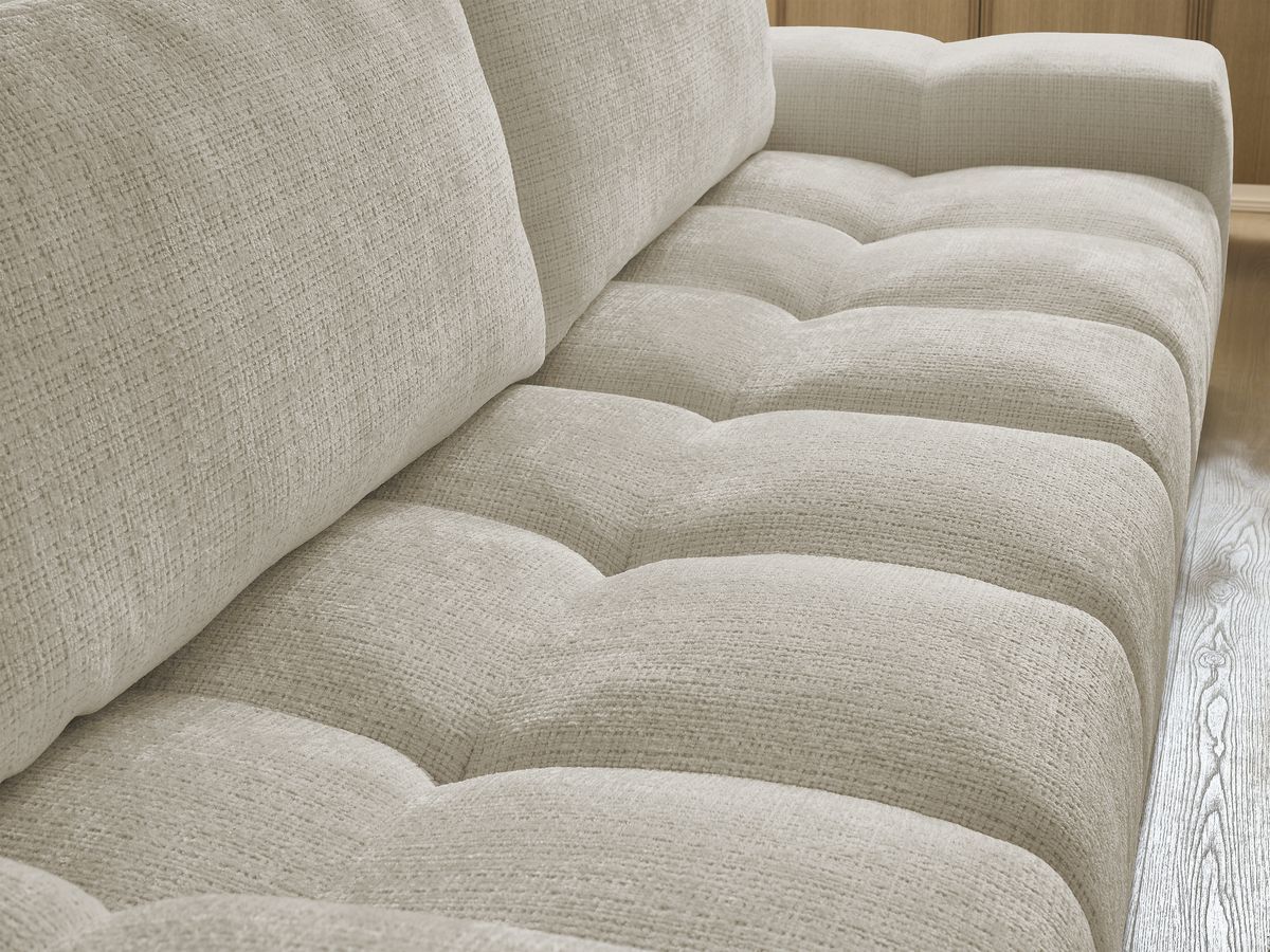 Bobochic Anakin Sofa 3-Sitzer, 2 Kissen Strukturstoff Beige