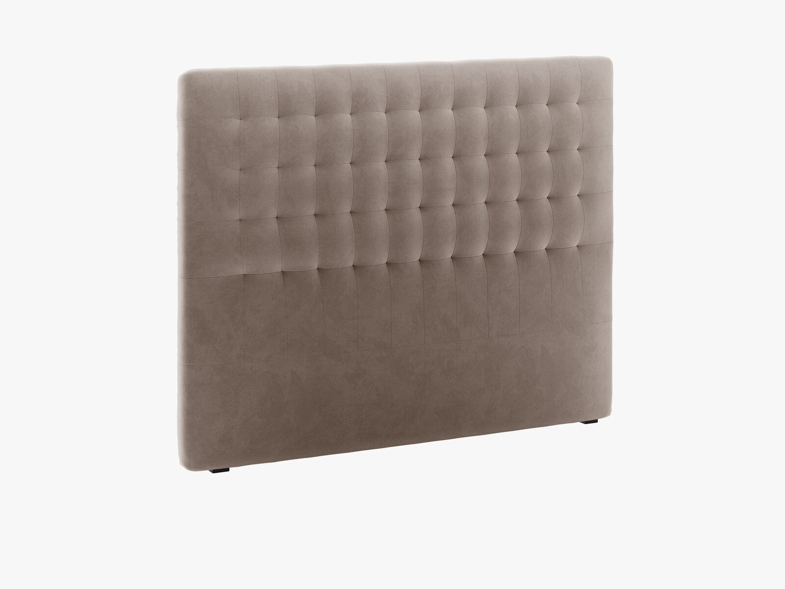 Micadoni Nova Samtiger Kopfteil 120 cm (H 120 cm) Samt Paris Warmes Grau 160x120