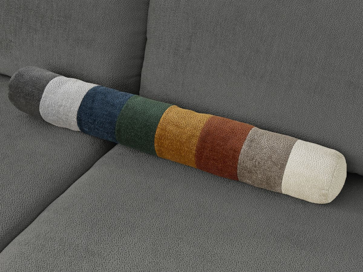 Bobochic Lucien Wohnlandschaft Stoff Dunkelgrau Ecke rechts