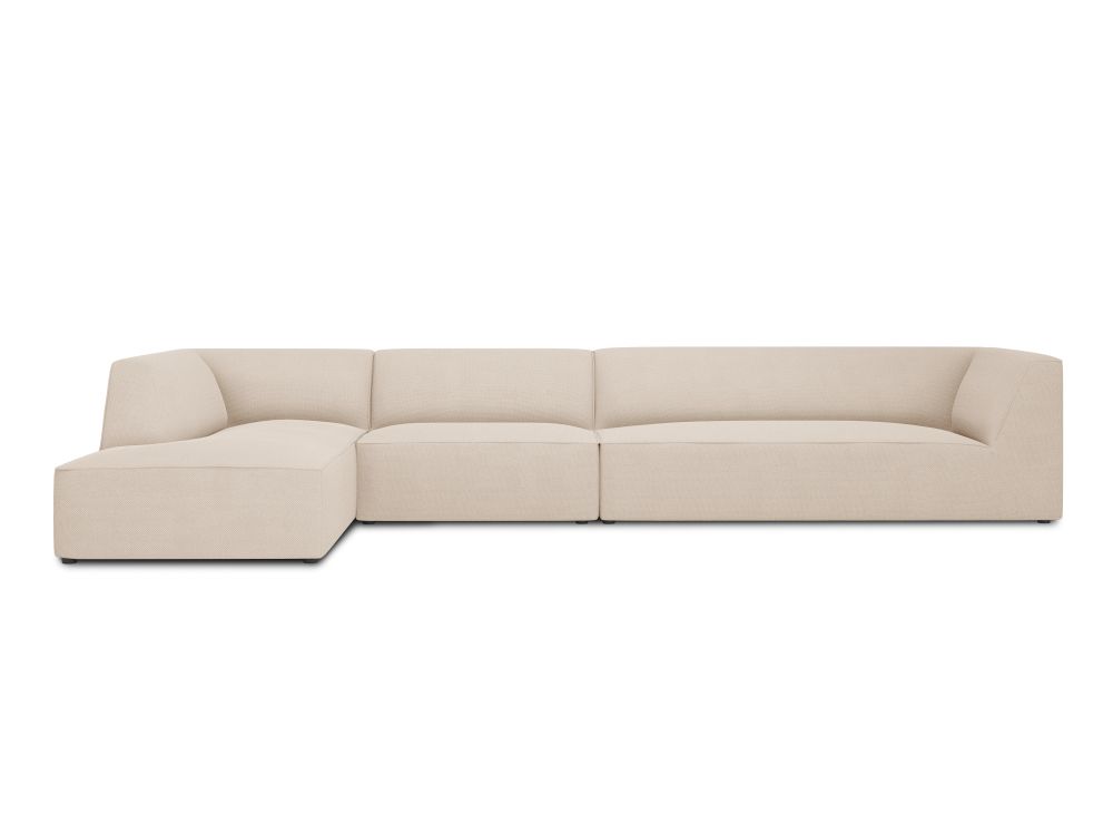 Cosmopolitan Design Ecksofa Siena 5-Sitzer Strukturierter Stoff Ottawa Beige Links