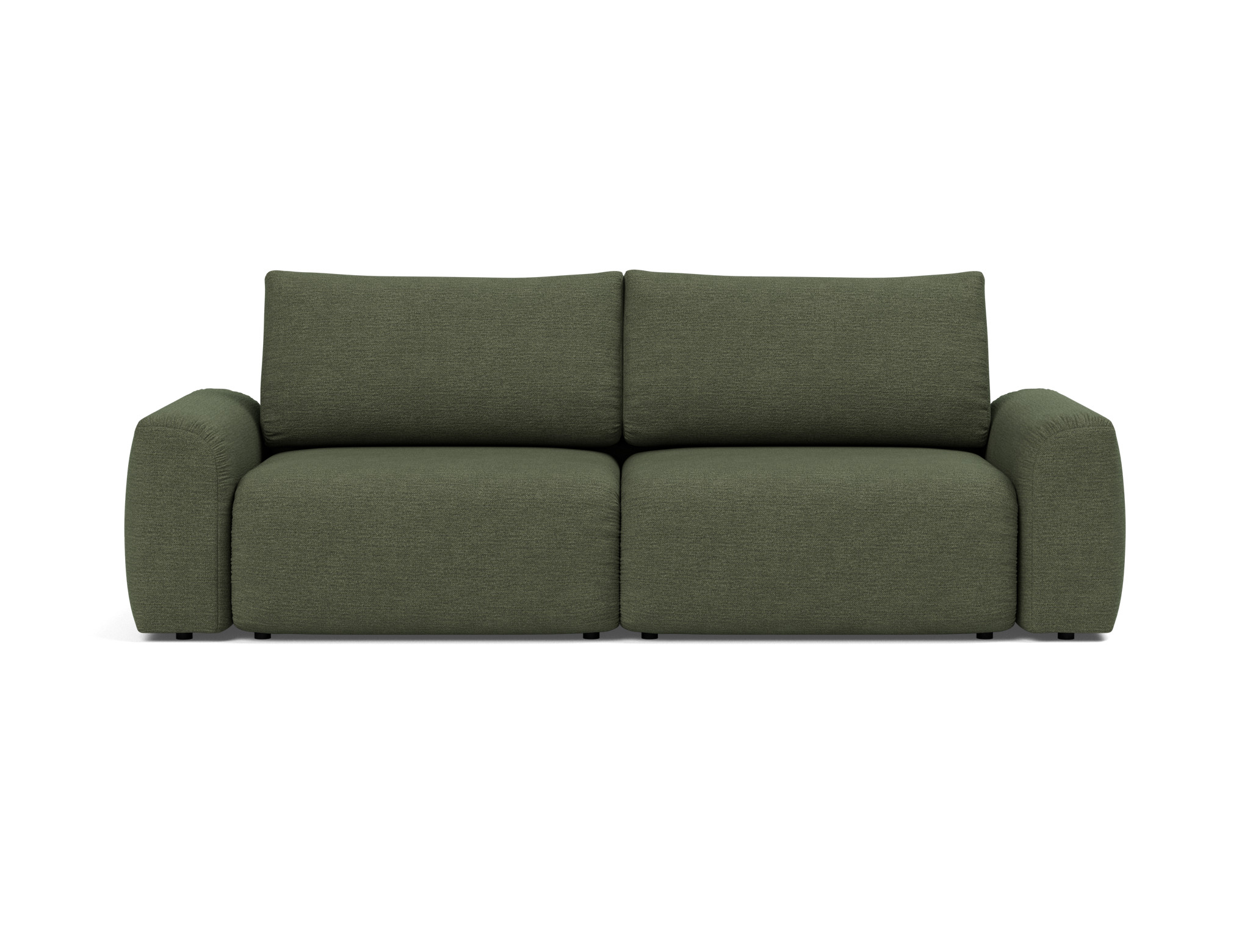 Schlafsofa Norum mit Chunky-Armlehnen Strukturierter Stoff Taura 353-Forest