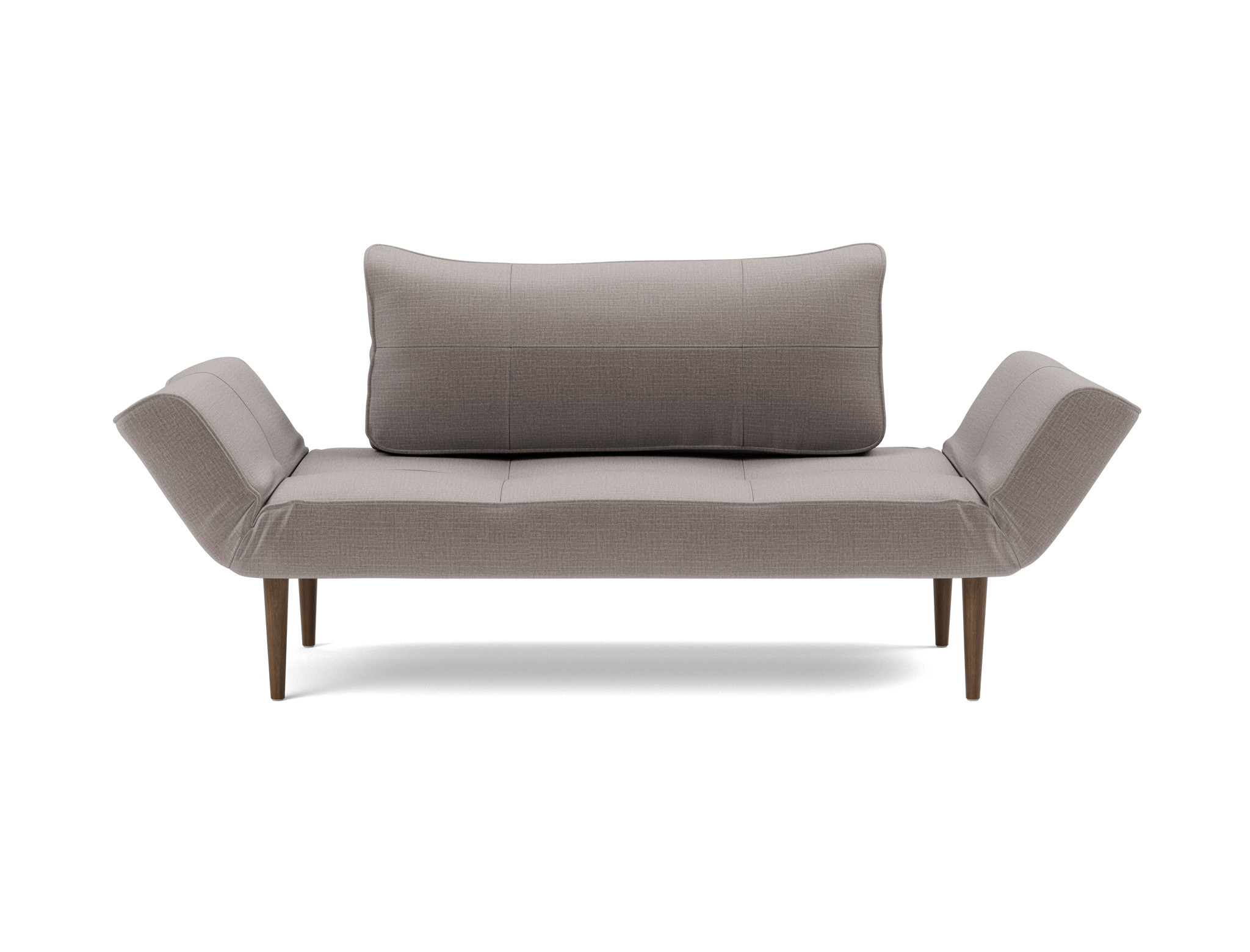 Tagesbett Zeal Chenille Esina 418-Truffle Beine Styletto Eiche dunkel