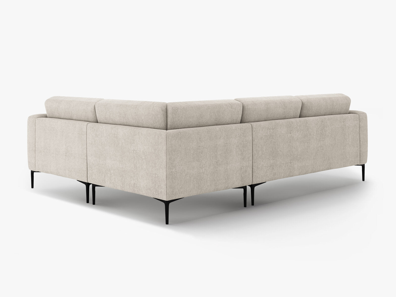 Micadoni Ecksofa Bemy 4-Sitzer Rechts Strukturierter Stoff Beige