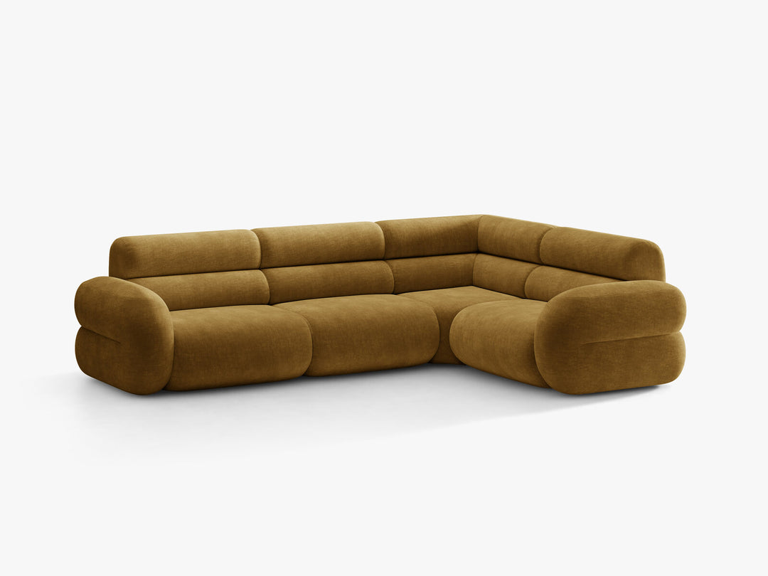 Micadoni Neo Ecksofa 5-Sitzer Links Chenille Golden Senf