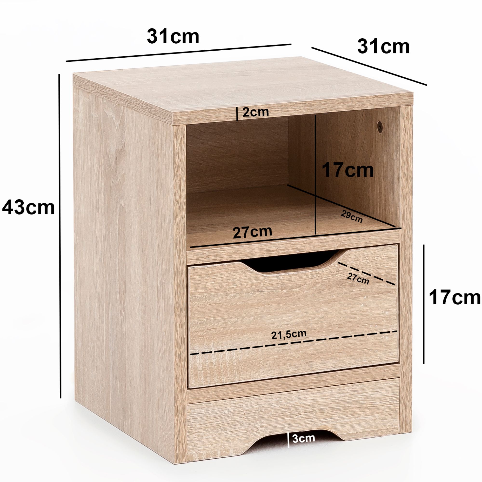 Nachttisch Feiring Sonoma Höhe 43 cm