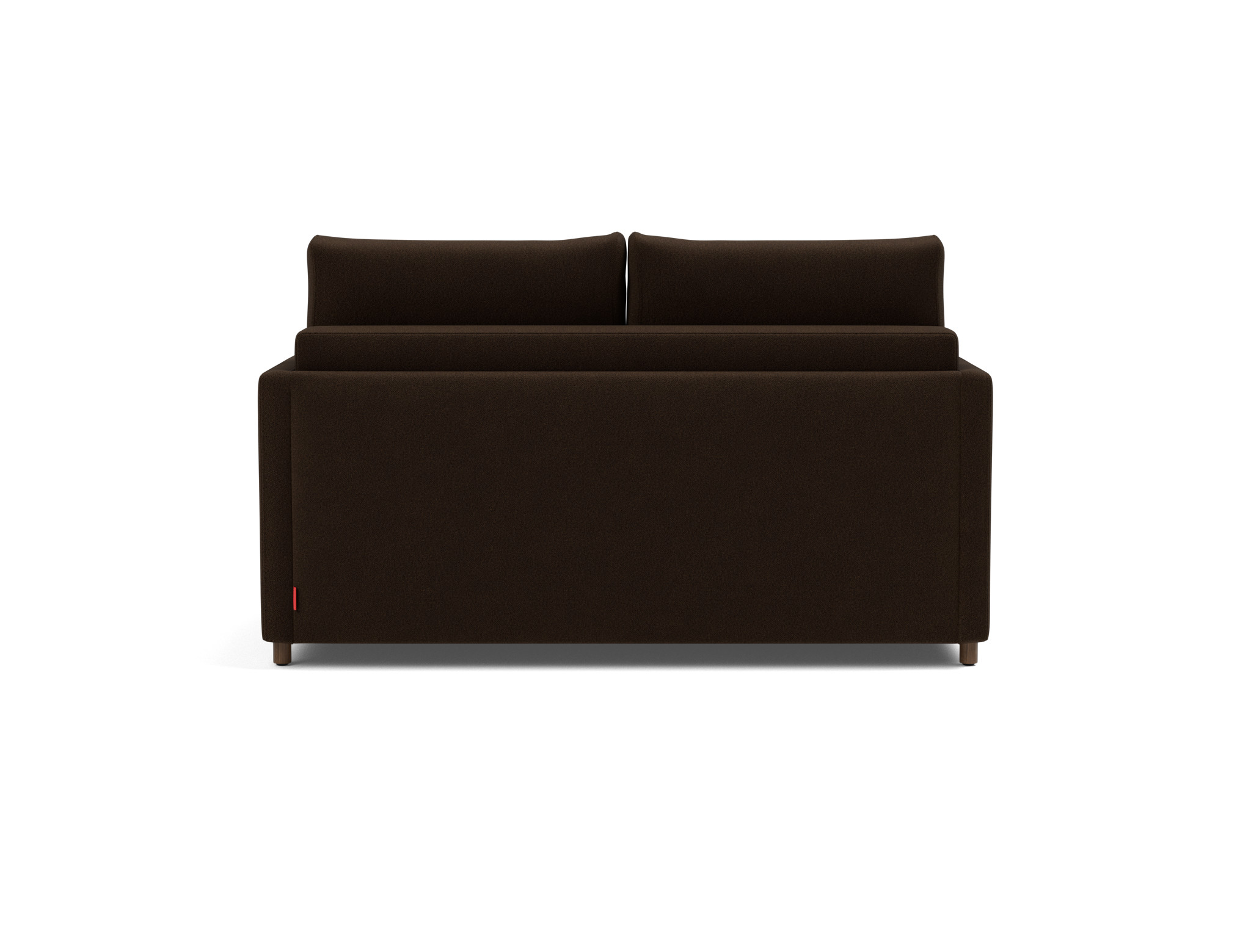 Schlafsofa Neah mit Slim-Armlehnen 140 Strukturierter Stoff Taura 358-Chocco