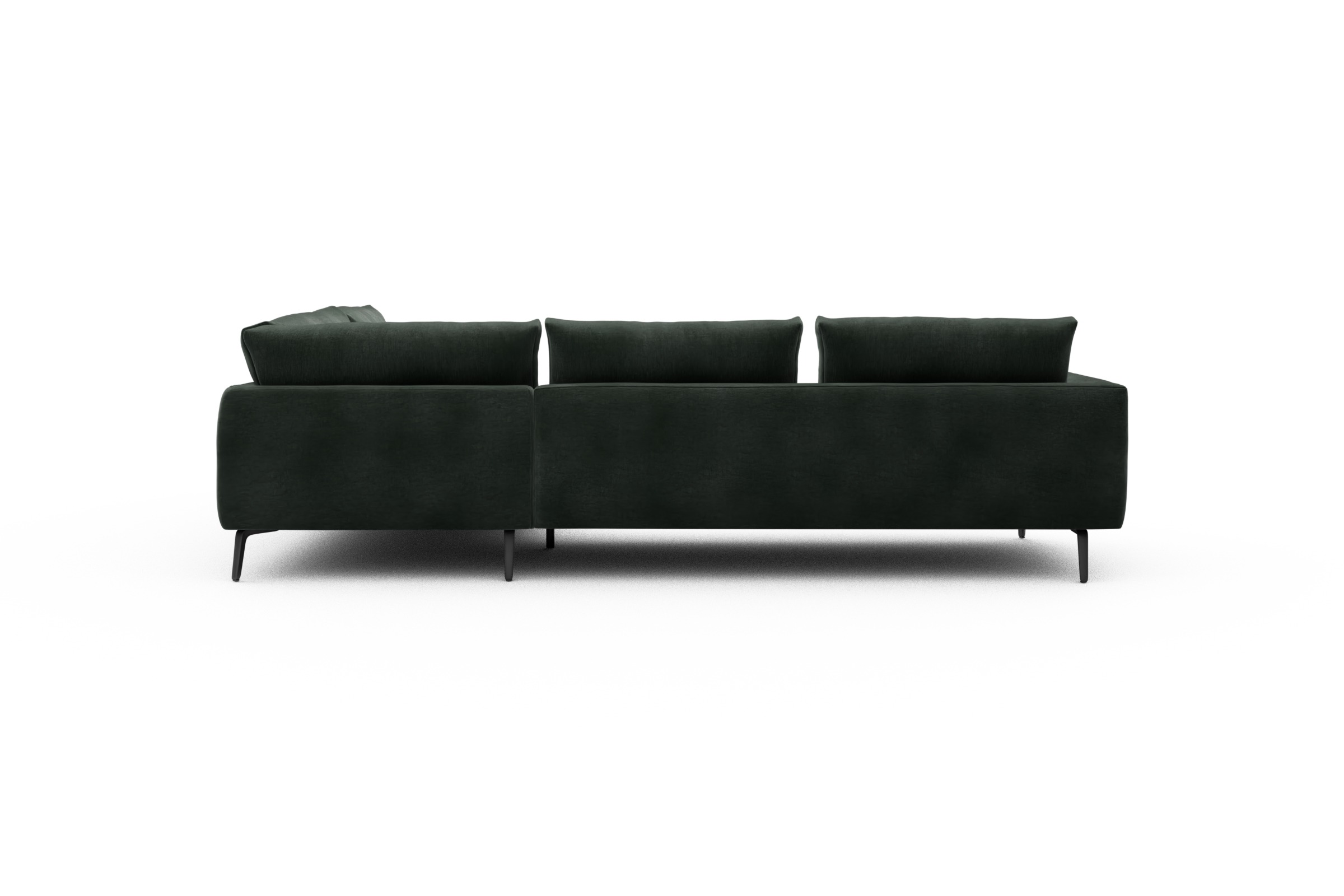 Ecksofa Karl Relax-Ecke rechts mit 2,5-Sitzer Smooth-Laurel-Green
