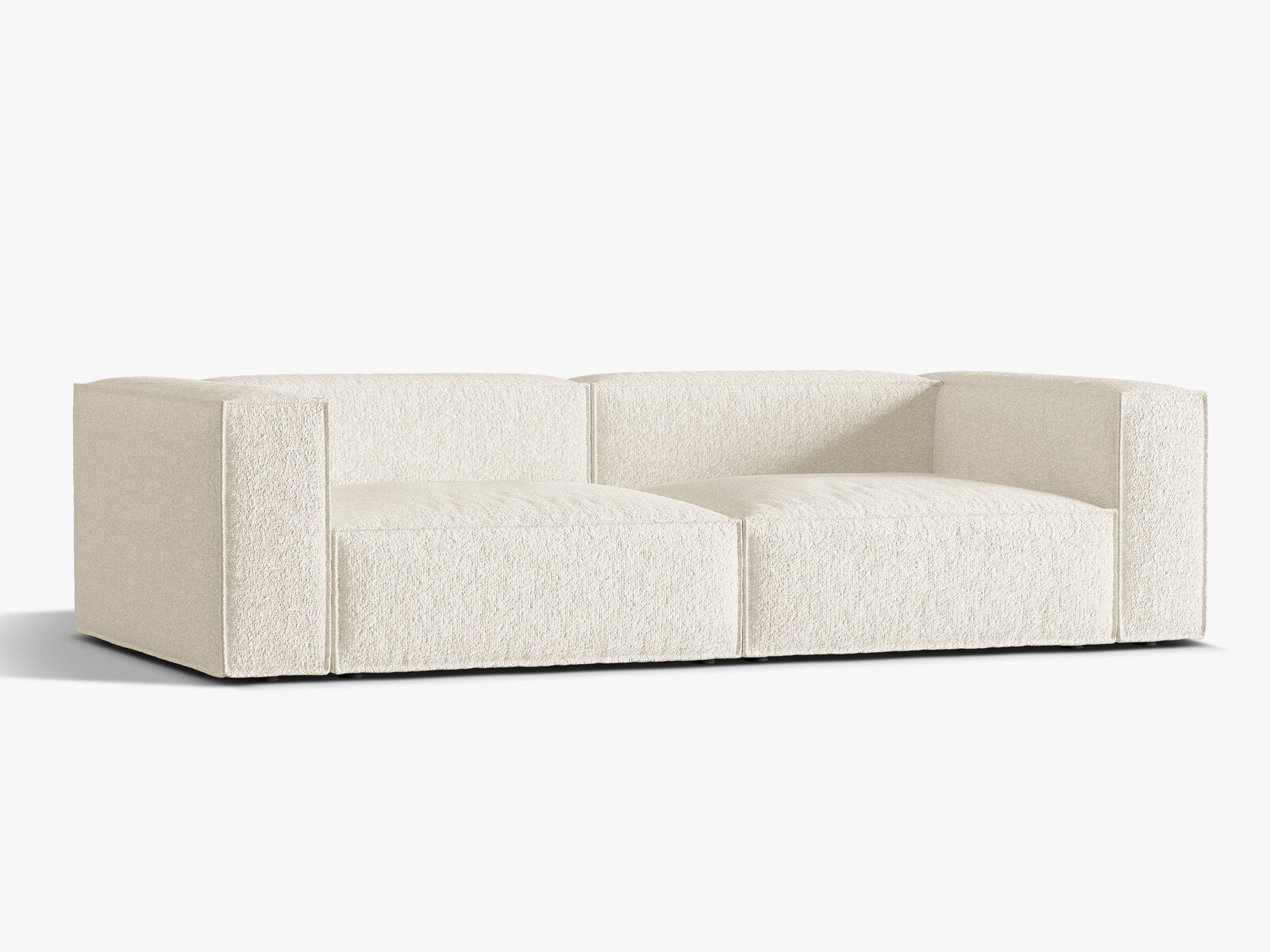 Micadoni Sofa Nuria 5-Sitzer Boucle Elfenbein