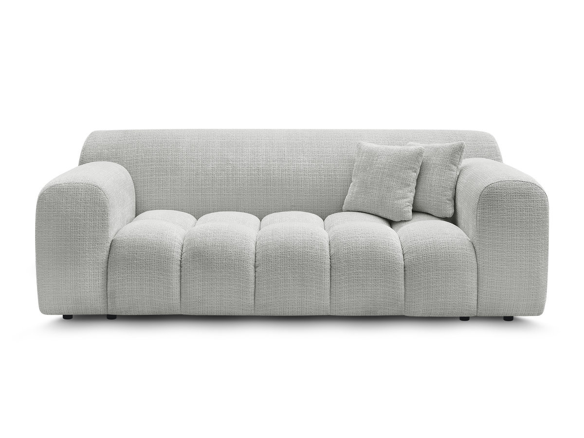 Bobochic Melisse Sofa 2-Sitzer Strukturstoff Hellgrau