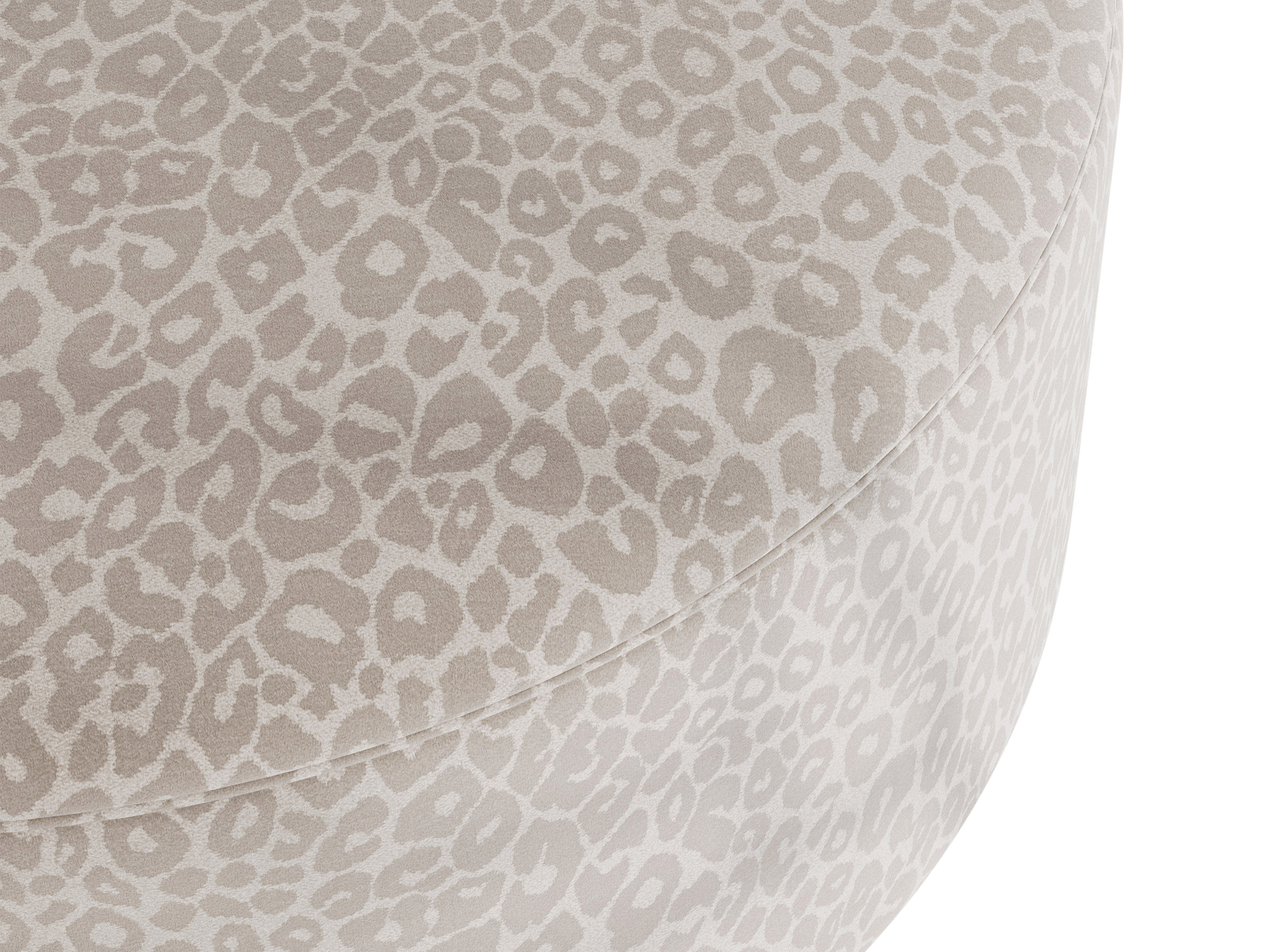 Micadoni Pouf Dia 90cm Chenille Wild Graues Beige