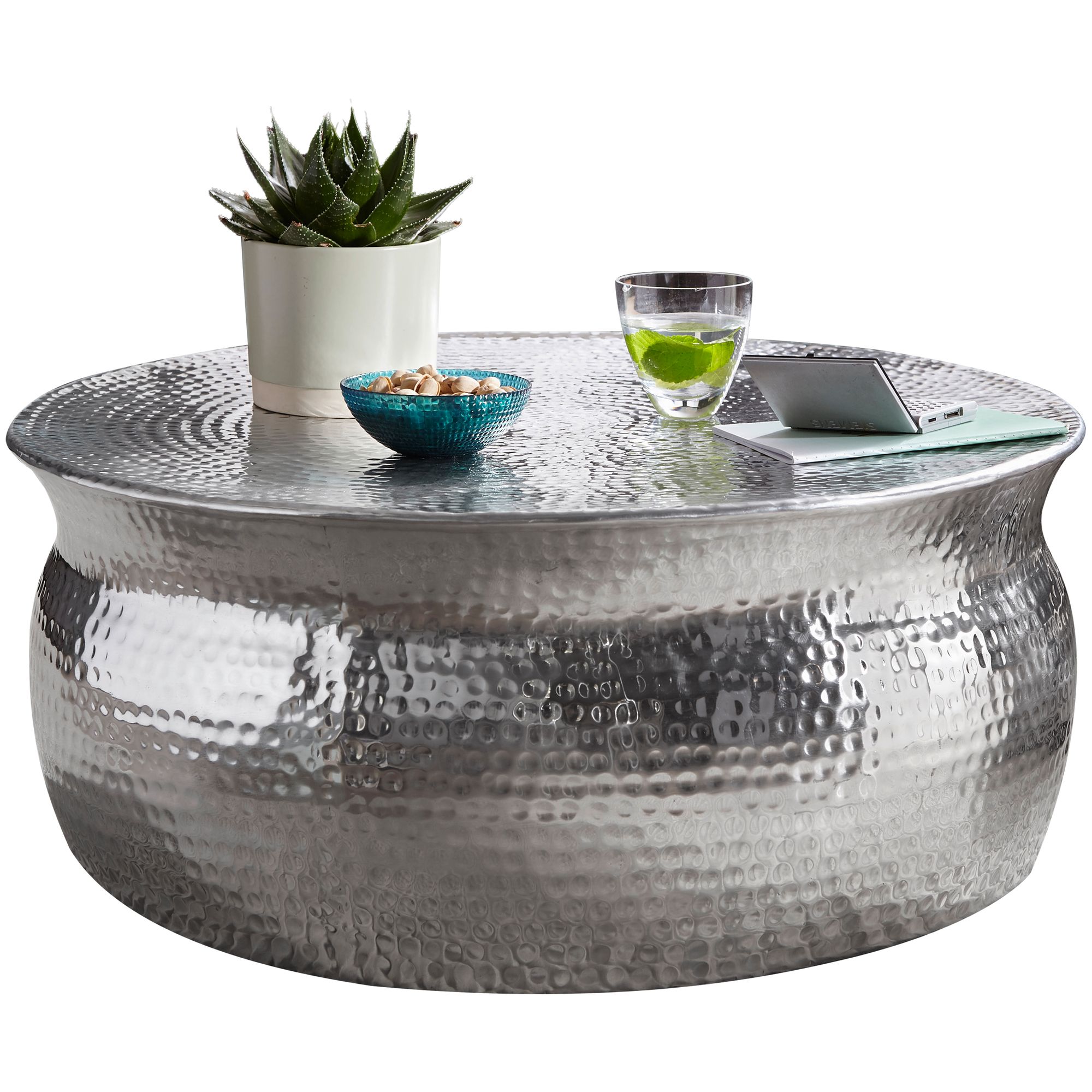 Couchtisch Rorvik Aluminium Silber Ø 75 × H 31 cm